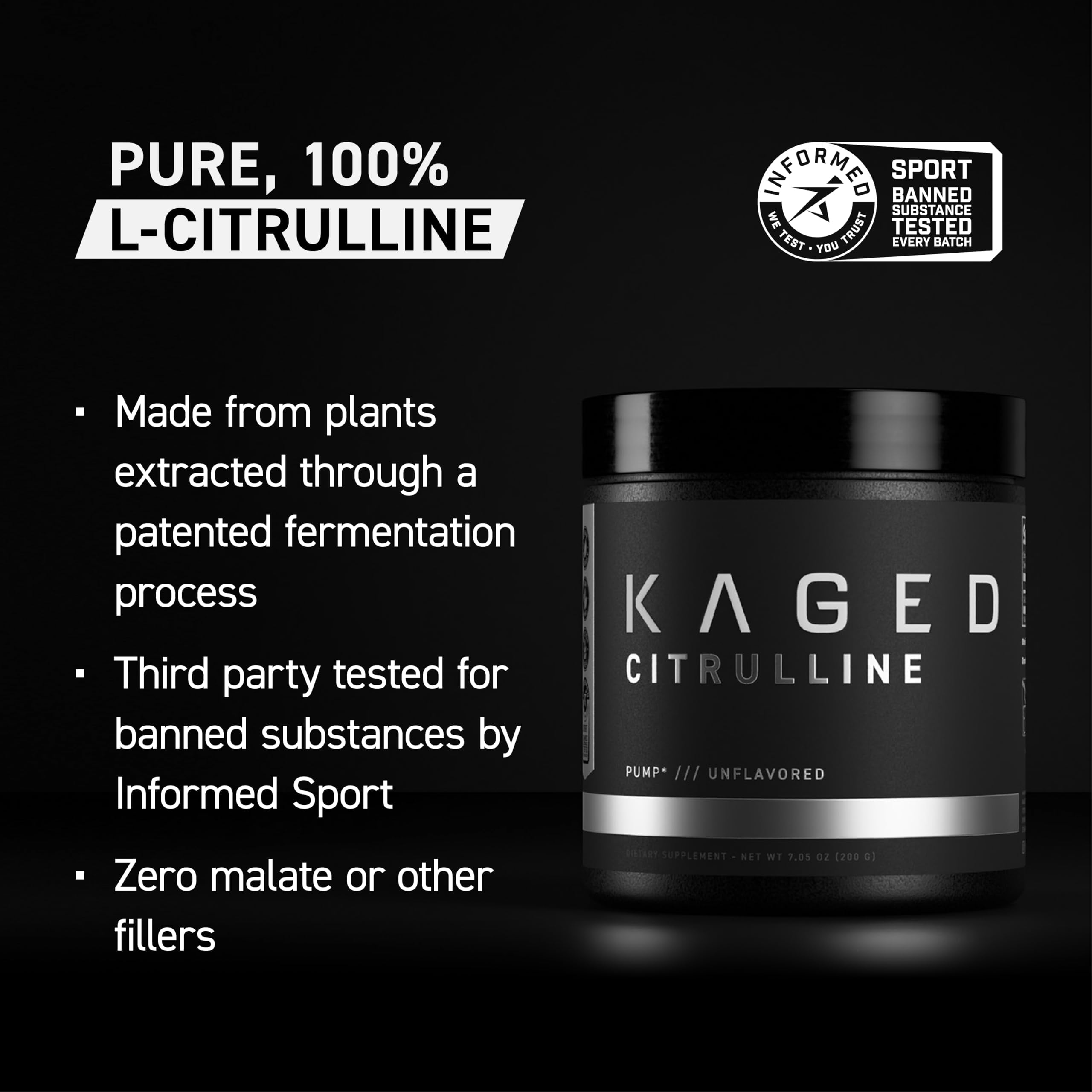 Kaged L-Citrulline Powder | Unflavored | Enhanced Pumps | Improve Muscle Vascularity | Nitric Oxide Booster | Supplements for Men & Women | 100 Servings Kaged buy supplements canada
