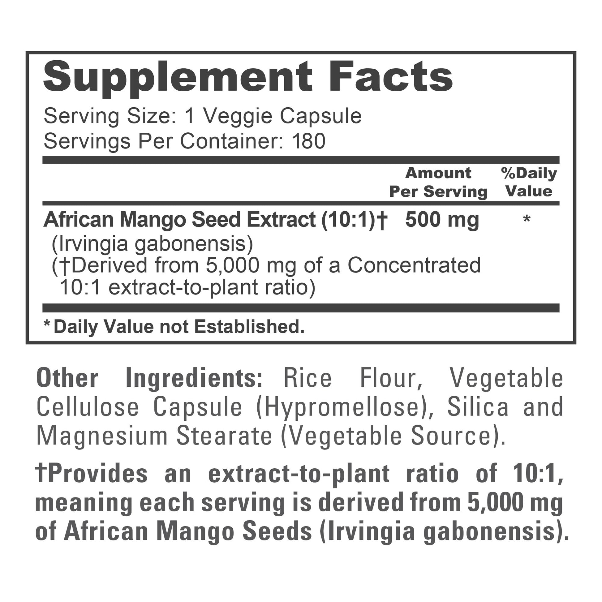 NusaPure African Mango 10:1 Extract, 500 mg Equivalent to 5,000 mg per Veggie Caps 180 Capsules (Non-GMO, Vegan) NusaPure buy supplements canada