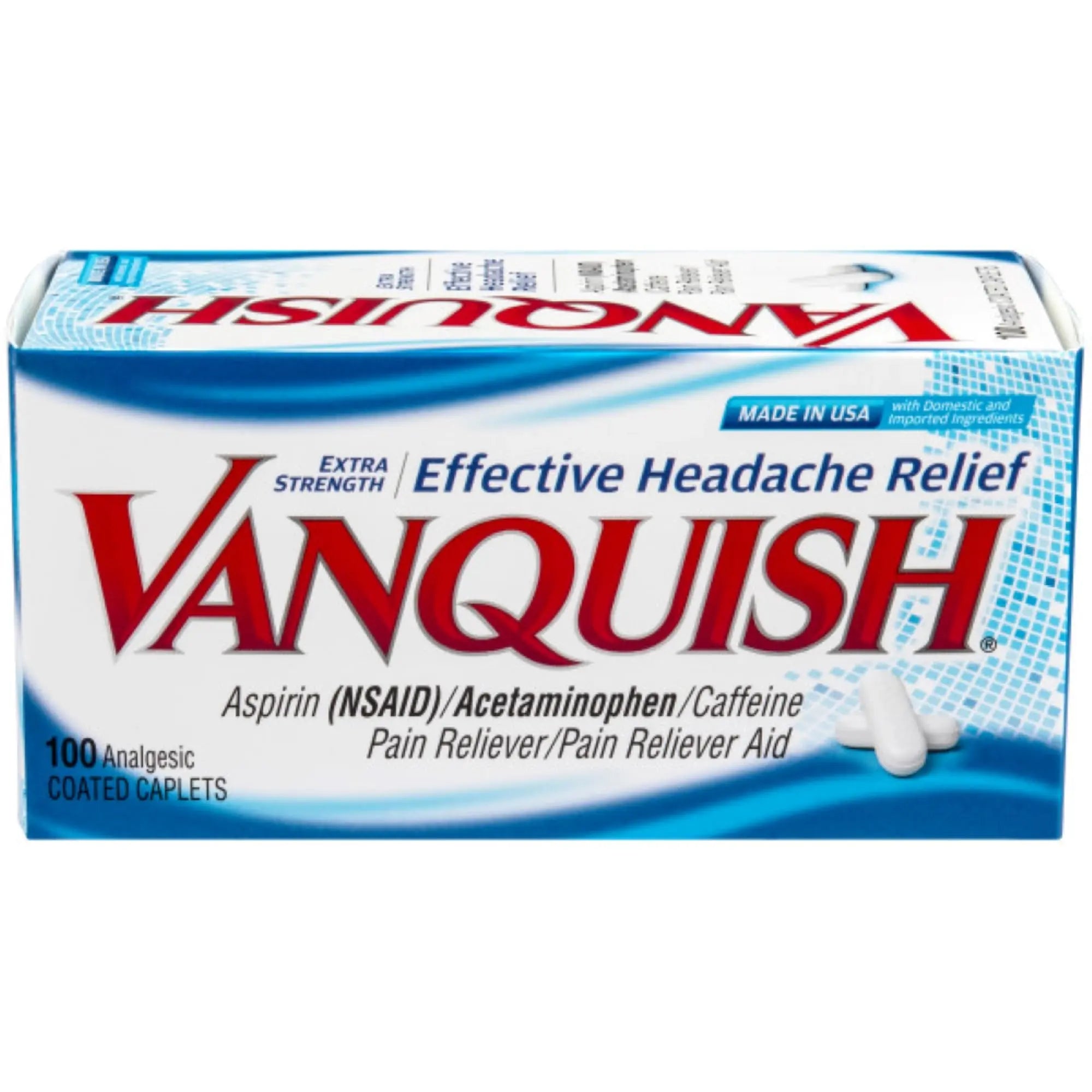 Vanquish Headache Relief, Acetaminophen, Aspirin, Caffeine, 100 Caplets, Packaging May Vary Vanquish buy supplements canada