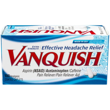 Vanquish Headache Relief, Acetaminophen, Aspirin, Caffeine, 100 Caplets, Packaging May Vary Vanquish buy supplements canada