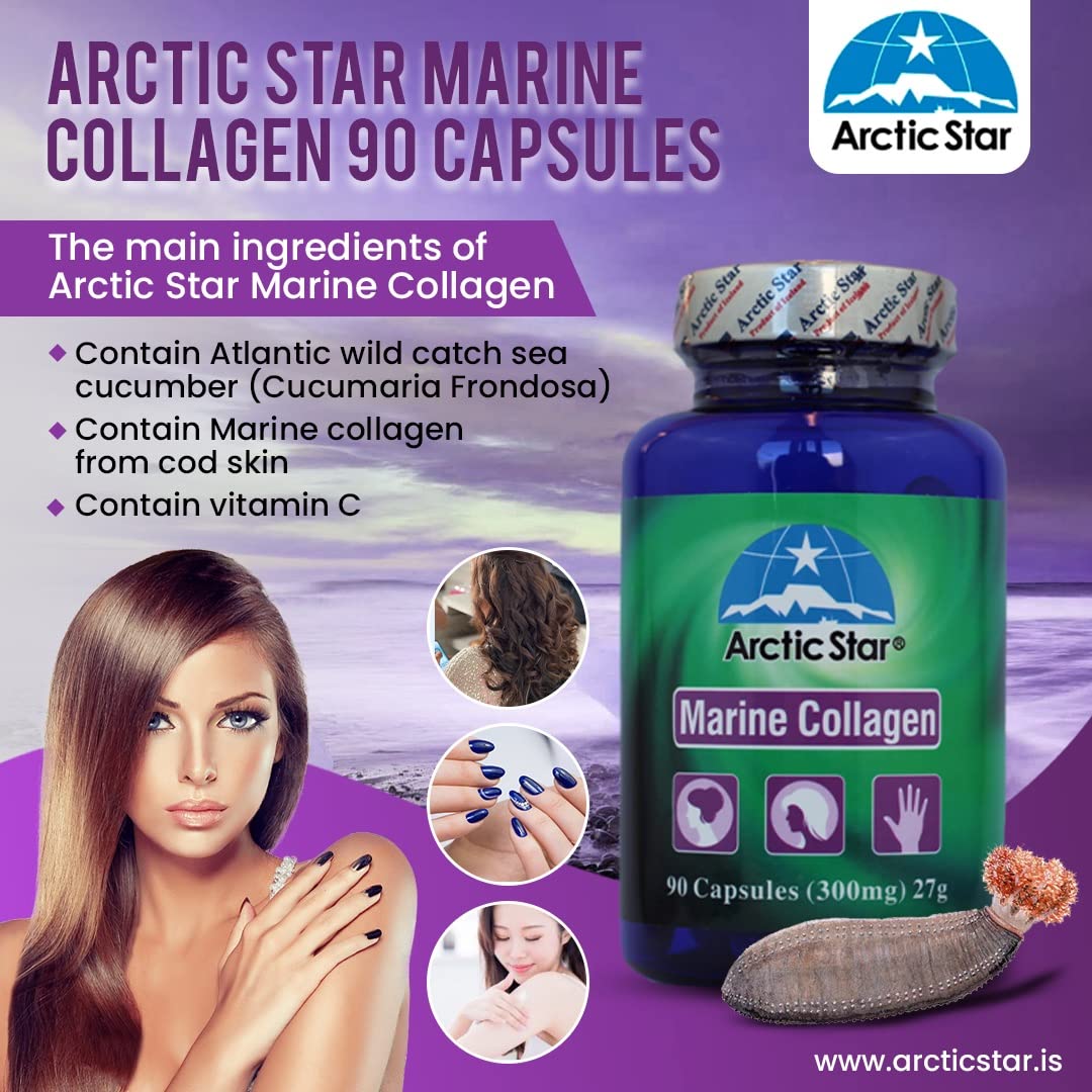 Arctic Star Marine Collagen-Vital Proteins Marine Collagen Peptides Supplement Pills for Healthy Skin Hair Nail - Hydrolyzed Collagen from Iceland - Joint Pain & Immune System Booster 90 Capsules Arctic Star buy supplements canada