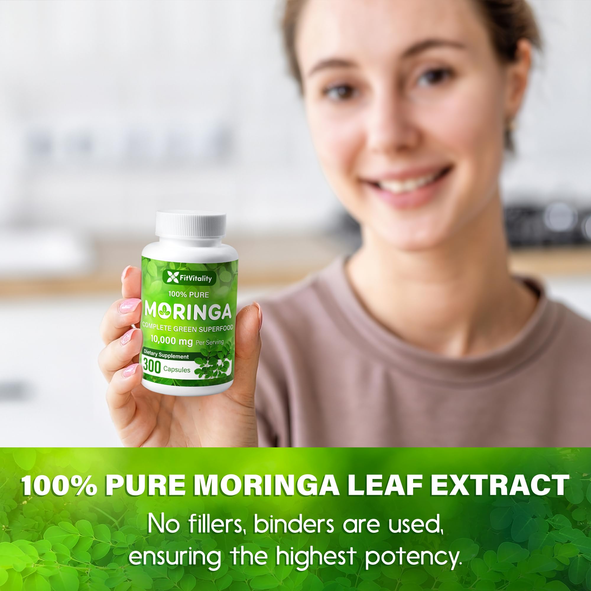 Moringa Capsules| Moringa Oleifera |10,000mg| 150 Capsules| 100% Pure| Non-GMO FitVitality buy supplements canada