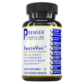 Premier Research Labs PancreVen - Pancreas Support, Pancreas Supplement, Cinnamon Supplements with Organic Ceylon Cinnamon & Prickly Pear to Aid Pancreas Health - 120 Vegetarian Capsules Premier Research Labs buy supplements canada