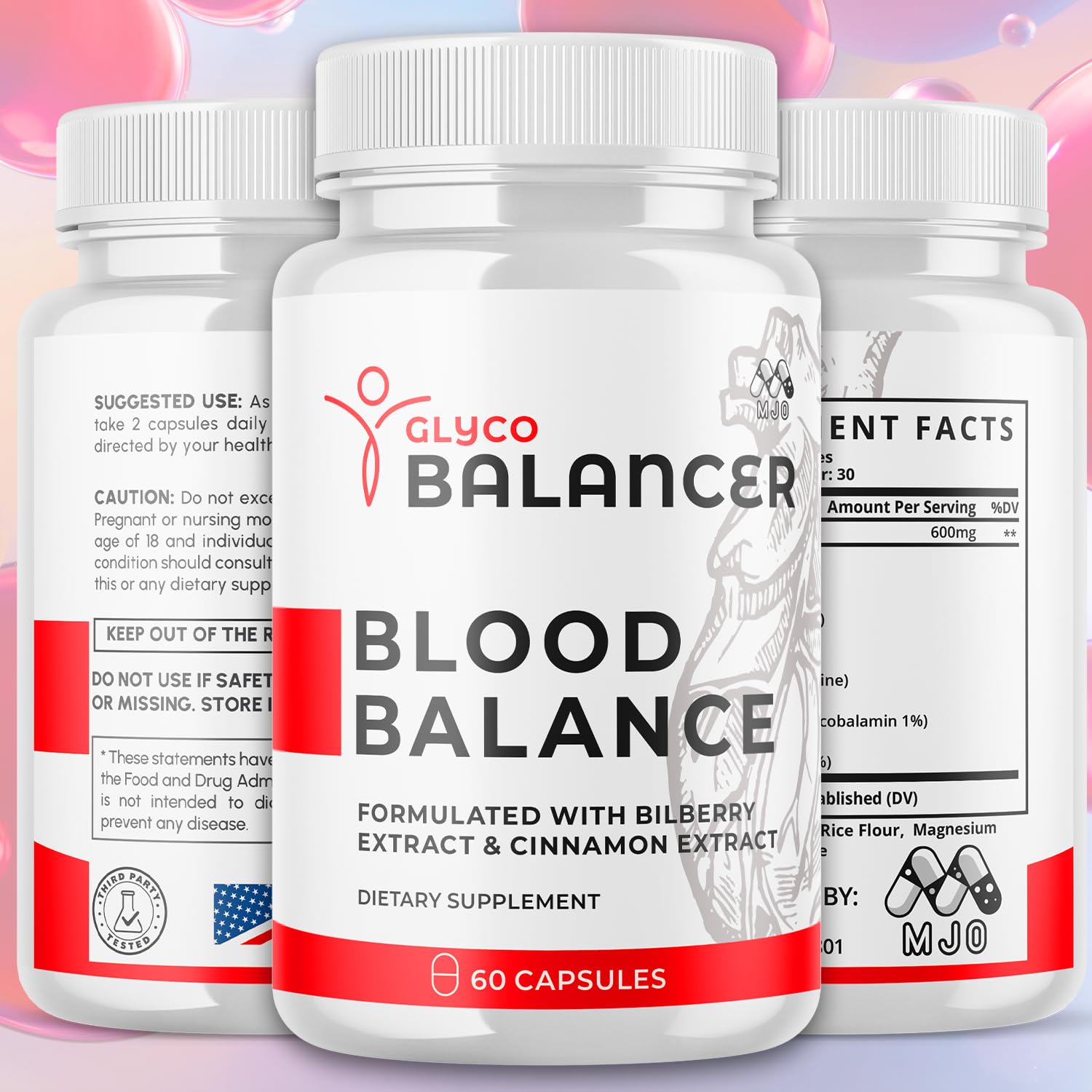 Glyco Balancer Capsules, Official GlycoBalancer Health Support Pills With All Natural Ingredients, Glyco Balancer Advanced Health & Wellness Support with Premium Vitamins for Women & Men (60 Capsules) MJO buy supplements canada