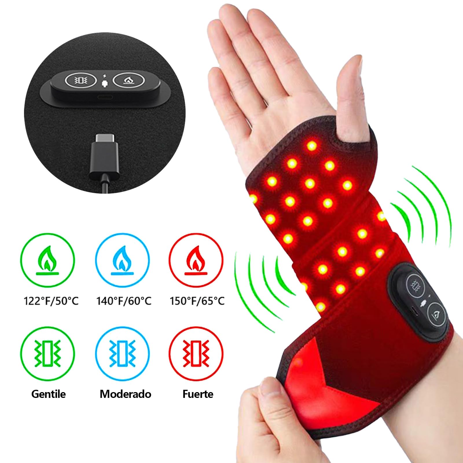 ZMHWANY Rechargeable Cordless Wrist Massager with Heat and Compression, 3000mAh Battery for Arthritis Carpal Tunnel Pain Relief, Wireless Heating Pad Ideal for Seniors ZMHWANY buy supplements canada