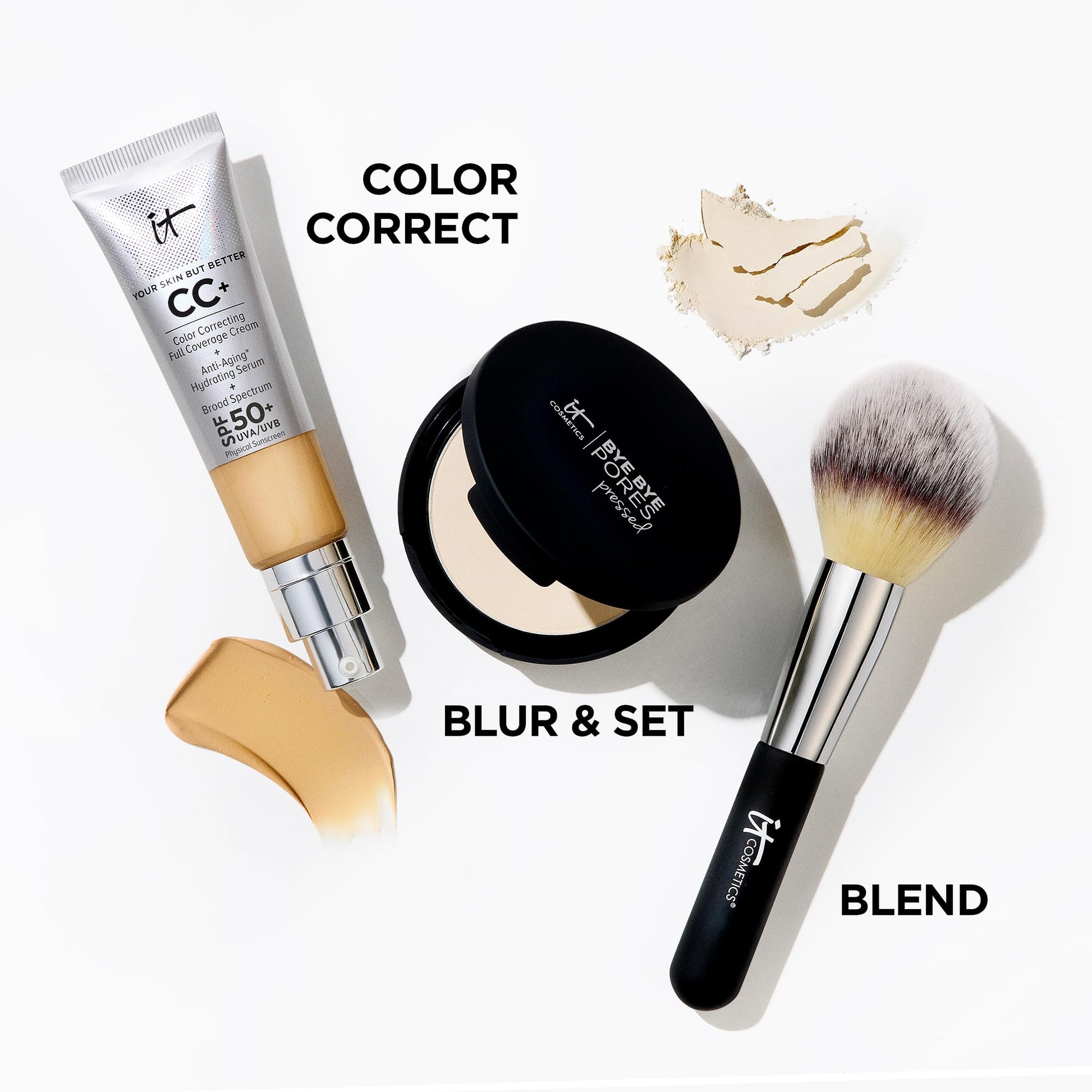 IT Cosmetics Bye Bye Pores Pressed Finishing Powder - Universal Translucent Shade - Contains Anti-Aging Peptides, Hydrolyzed Collagen & Antioxidants - 0.31 oz IT Cosmetics buy supplements canada