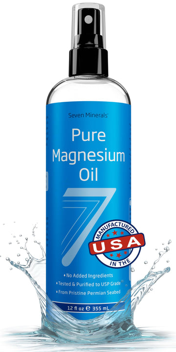 Seven Minerals Pure Magnesium Oil Spray, Big 12oz, USP Grade, Extra Strength, for Feet, Sleep, Muscle Pain & Cramps - Mined in The USA Seven Minerals buy supplements canada