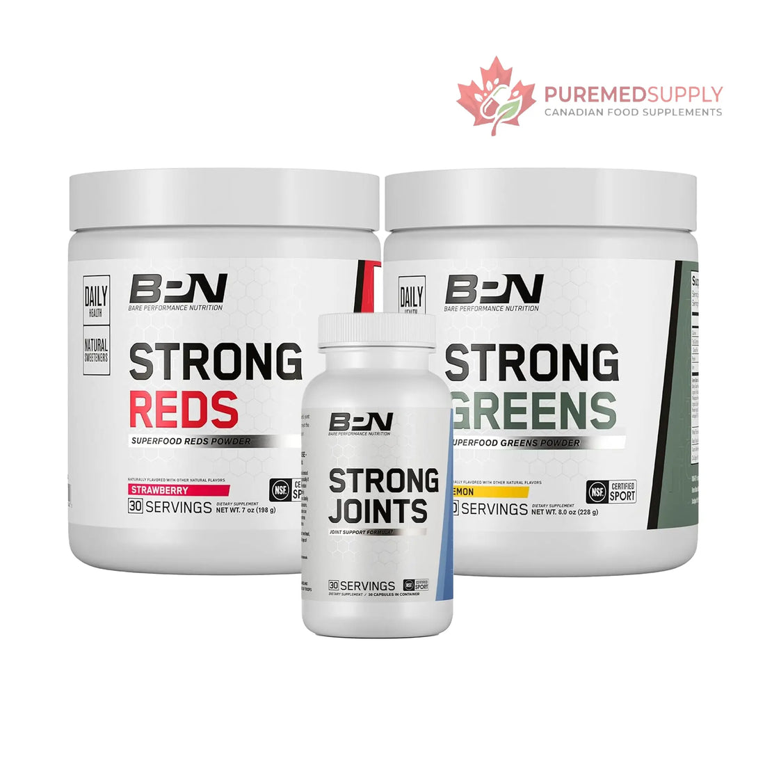 BARE PERFORMANCE NUTRITION BPN Health & Wellness Bundle, Strong Reds, Strong Greens Lemon, Strong Joints BARE PERFORMANCE NUTRITION buy supplements canada