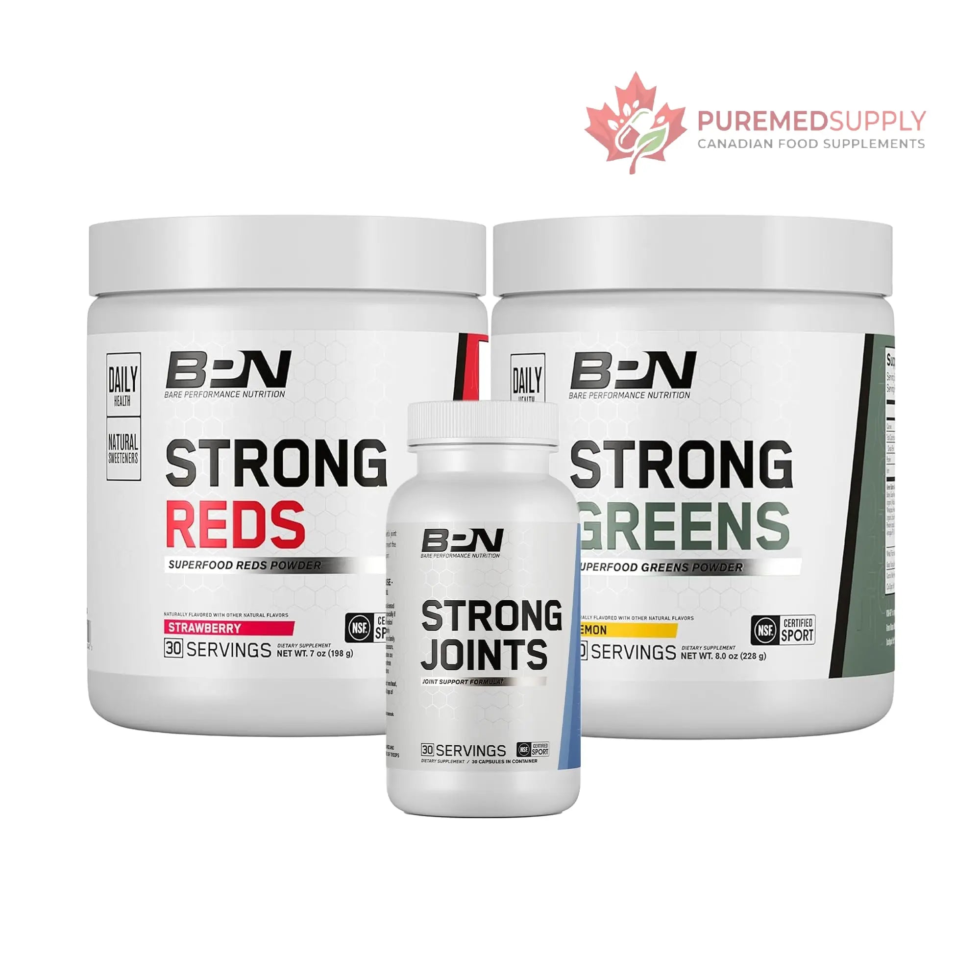 BARE PERFORMANCE NUTRITION BPN Health & Wellness Bundle, Strong Reds, Strong Greens Lemon, Strong Joints BARE PERFORMANCE NUTRITION buy supplements canada