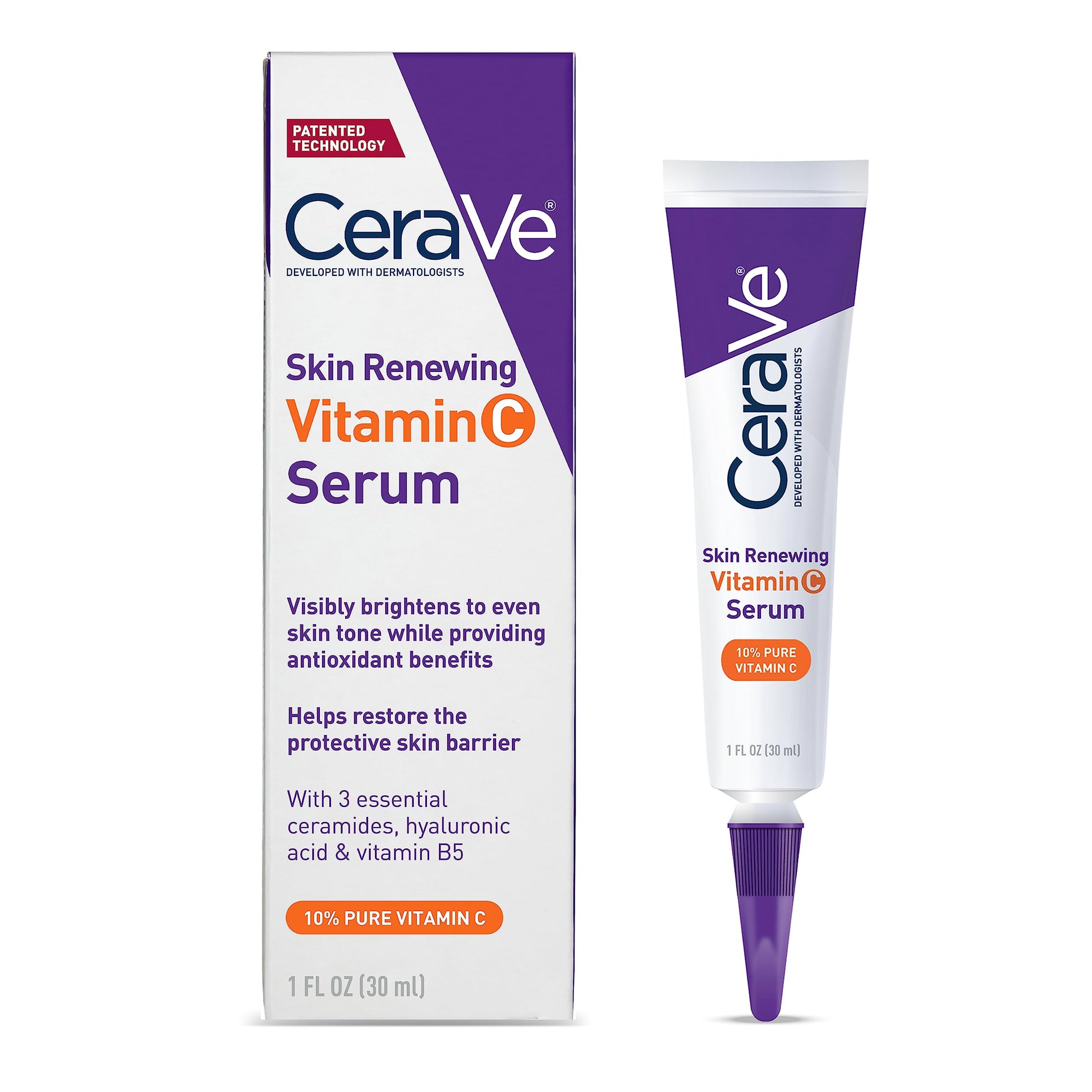 CeraVe Vitamin C Serum with Hyaluronic Acid | Skin Brightening Serum for Face CeraVe buy supplements canada