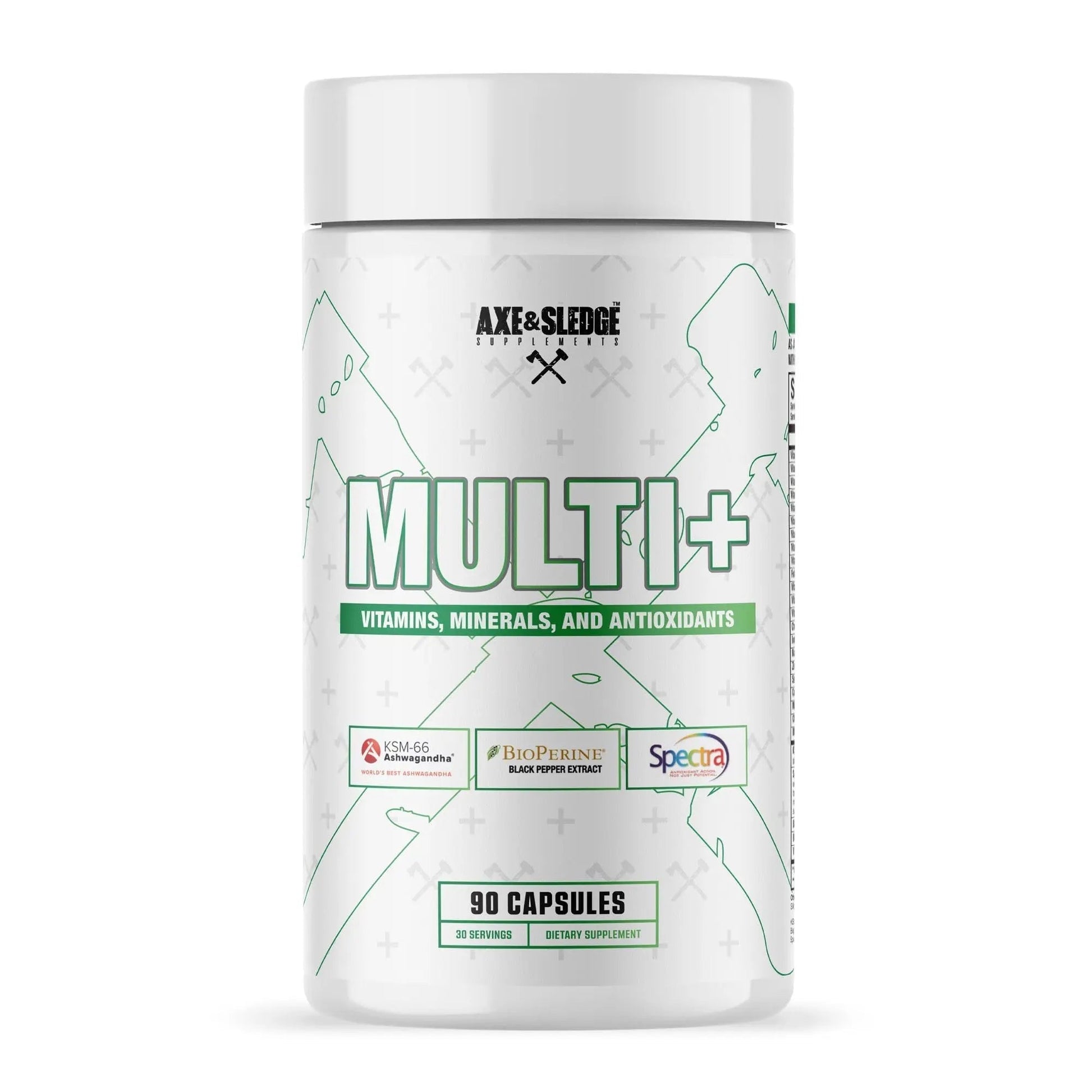 Axe & Sledge Multi Plus Multivitamin | 24 Bioavailable Vitamins & Minerals, Ashwagandha | Multivitamin for Women and Men Axe & Sledge buy supplements canada