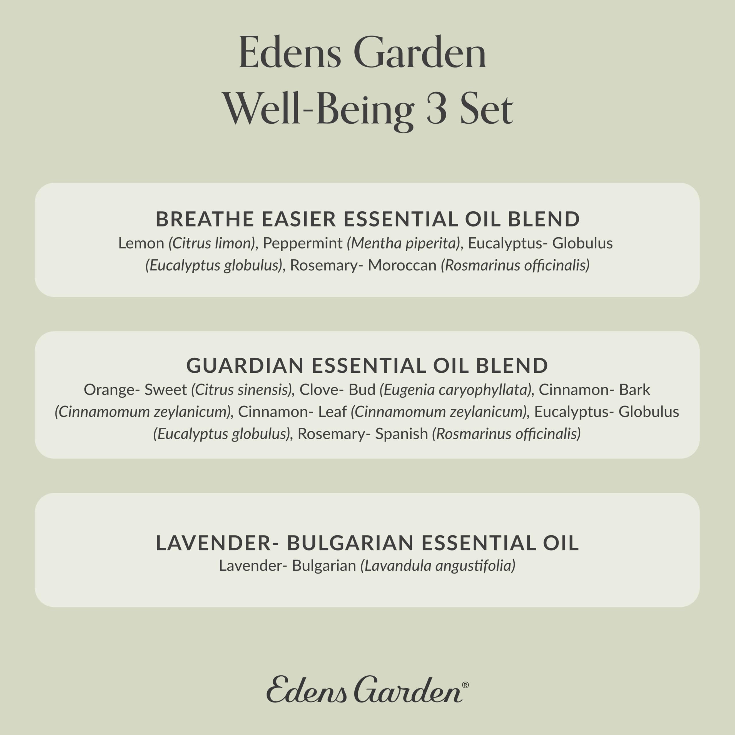 Edens Garden Essential Oil Well-Being Set, 3 Pure Essential Oils for Diffusers for Home Edens Garden buy supplements canada