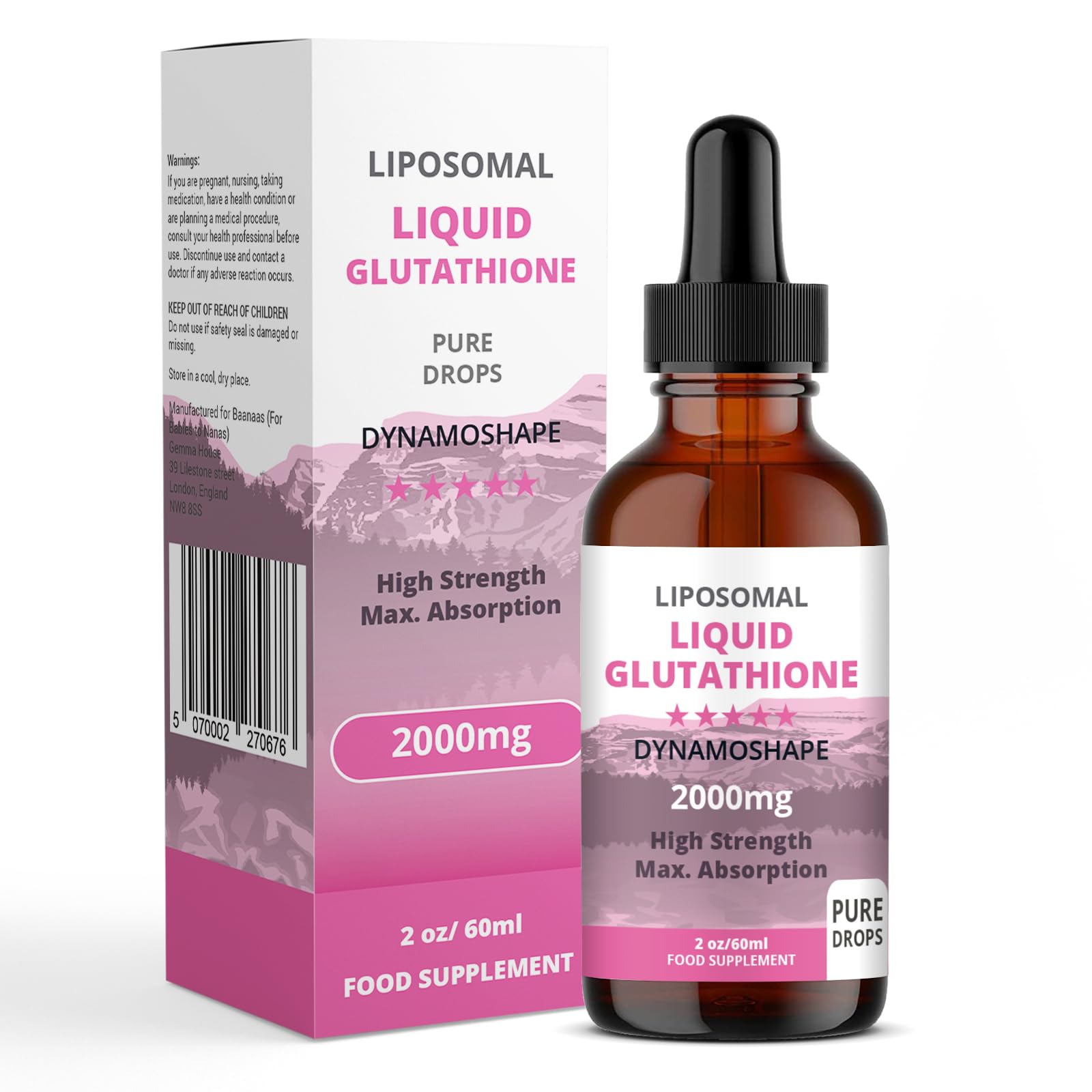 Liposomal Glutathione 2000mg with Vitamin C, Oral Glutathione Liquid, Antioxidant Supplement for Detox, Superior Absorption, Higher Dosage (Pack of 1) baanaas For Babies to Nanas buy supplements canada