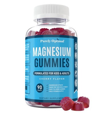Premium Magnesium Gummies Kids & Adults - Magnesium Citrate for Digestion Support Purely Optimal buy supplements canada