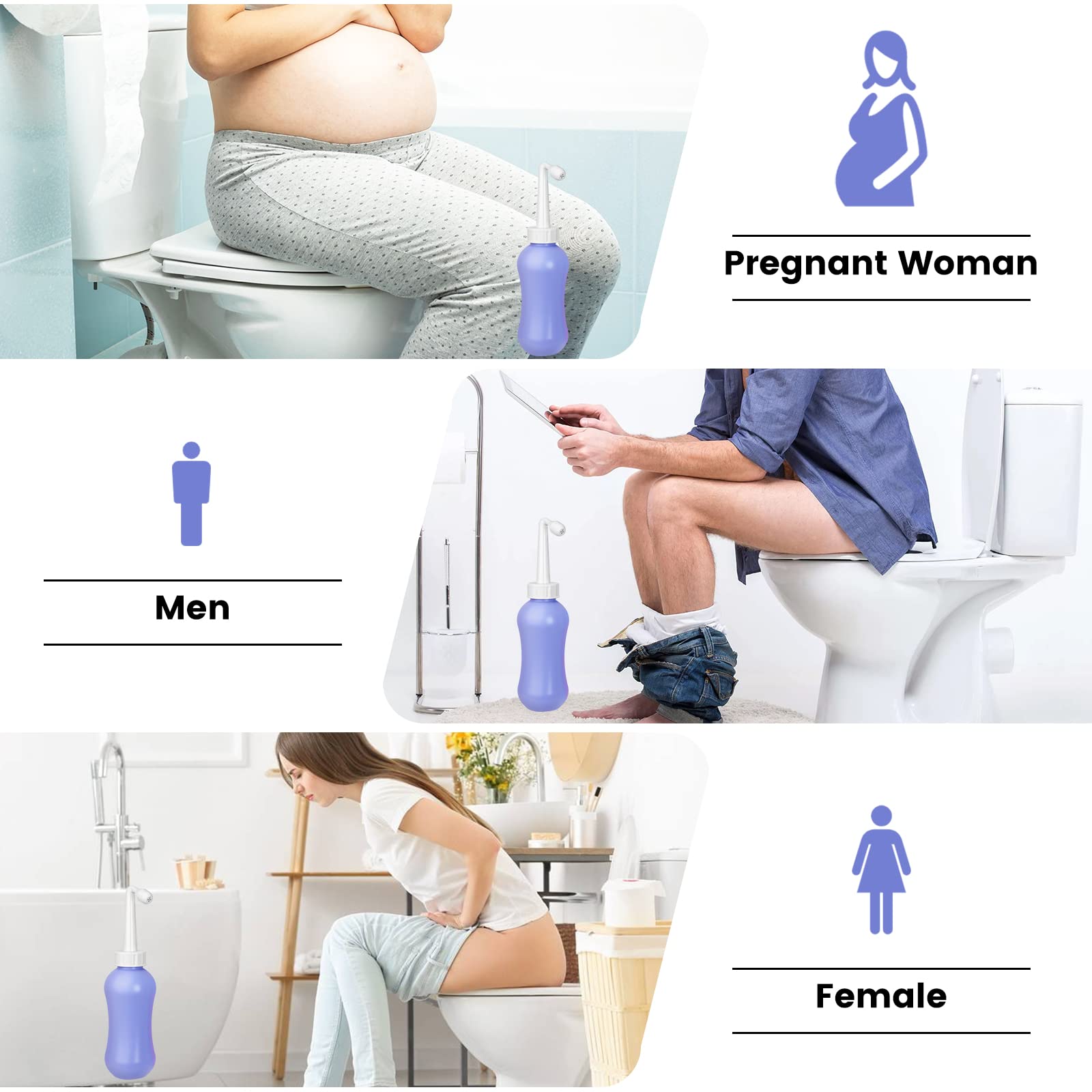 450ml Peri Bottle Postpartum for Feminine Care, 2 Pack Portable Travel Bidet for Toilet, Perineal Bottle VicnKioH buy supplements canada