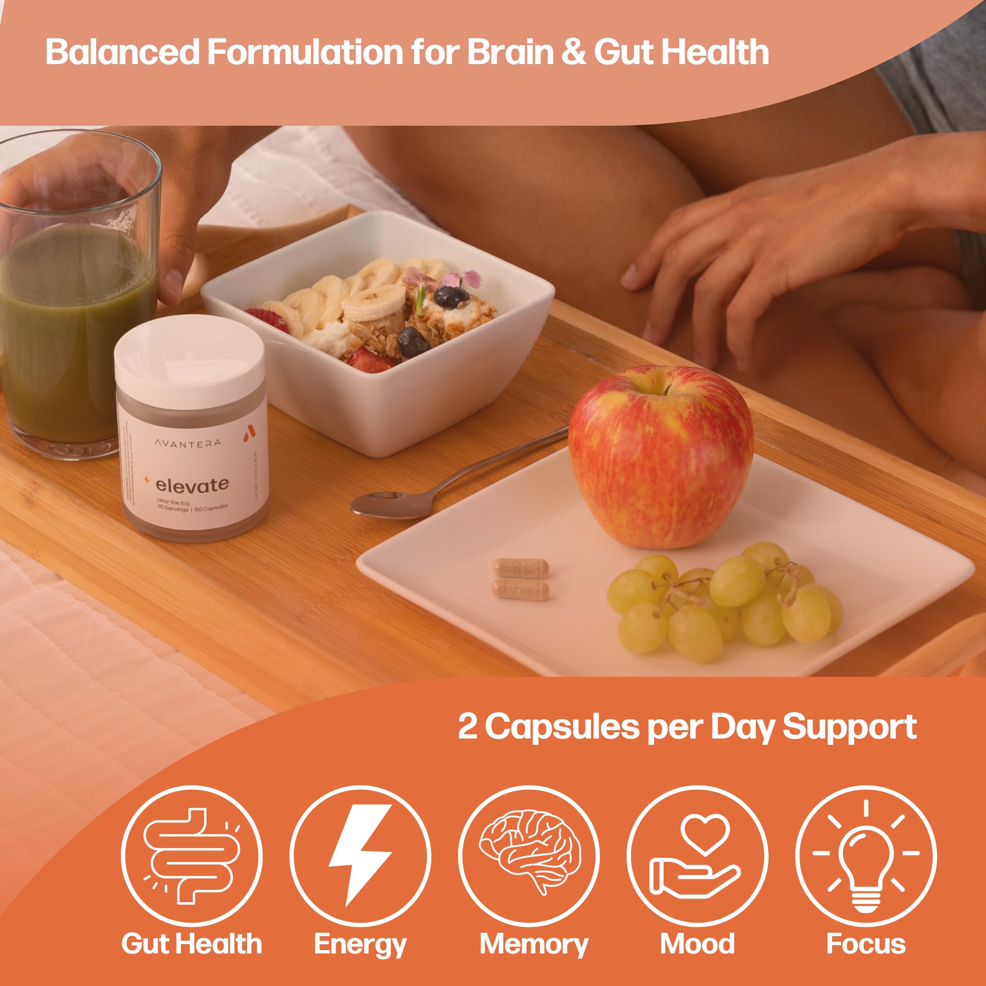 Avantera Premium Nootropic, Elevate | Energy, Focus, Mood, & Gut Health | 30 Day Supply Avantera buy supplements canada