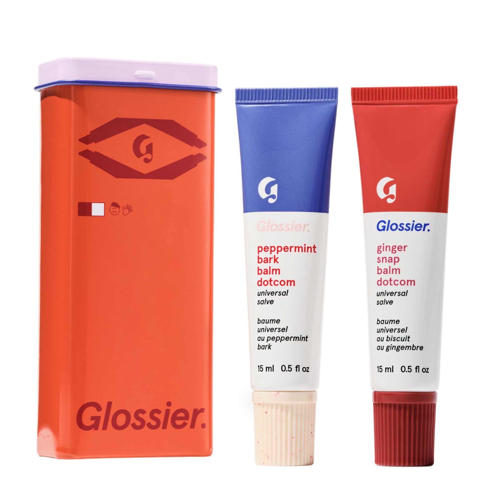 Glossier Balm Dotcom Hydrating Lip Balm Duo - Peppermint Bark & Ginger Snap - Lanolin, Beeswax & Castor Oil for Dry Lips - Nourishing Lip Care Gift Set, 2 x 15ml Glossier buy supplements canada