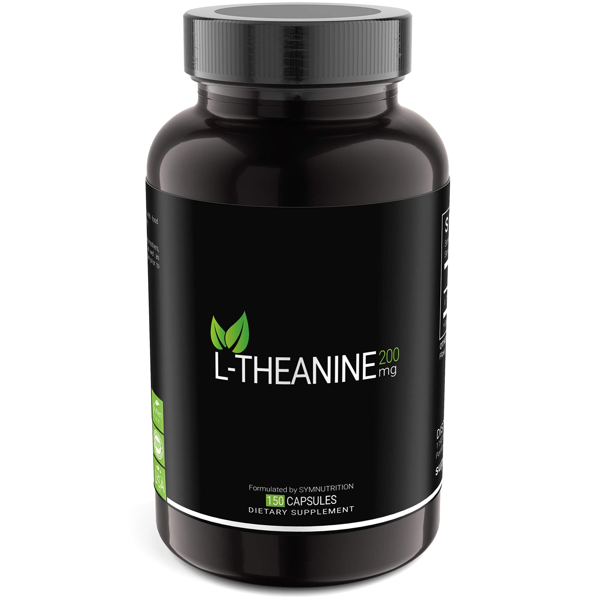SYMNUTRITION L-Theanine 200mg — 150 Count (V-Capsules) / 150 Servings Manufactured in a cGMP-Registered Facility in USA; Non-GMO, Vegan & Gluten Free SYMNUTRITION buy supplements canada