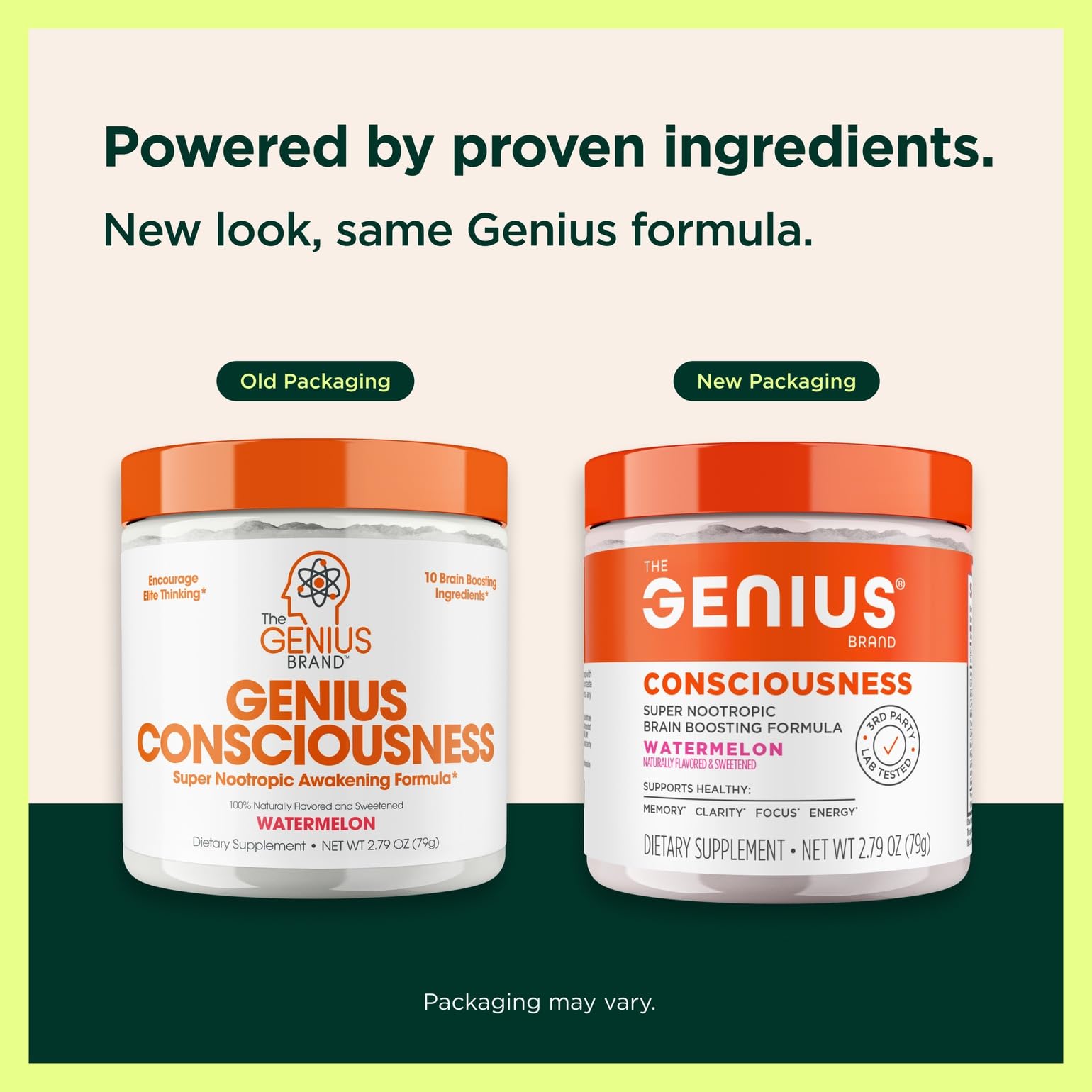 Genius Consciousness - Premium Nootropic Powder for Focus, Memory & Mental Clarity - AlphaSize, NeuroFactor, Lion’s Mane & Dynamine - Natural Brain Booster for Studying, Work & Creativity – Watermelon The Genius Brand buy supplements canada