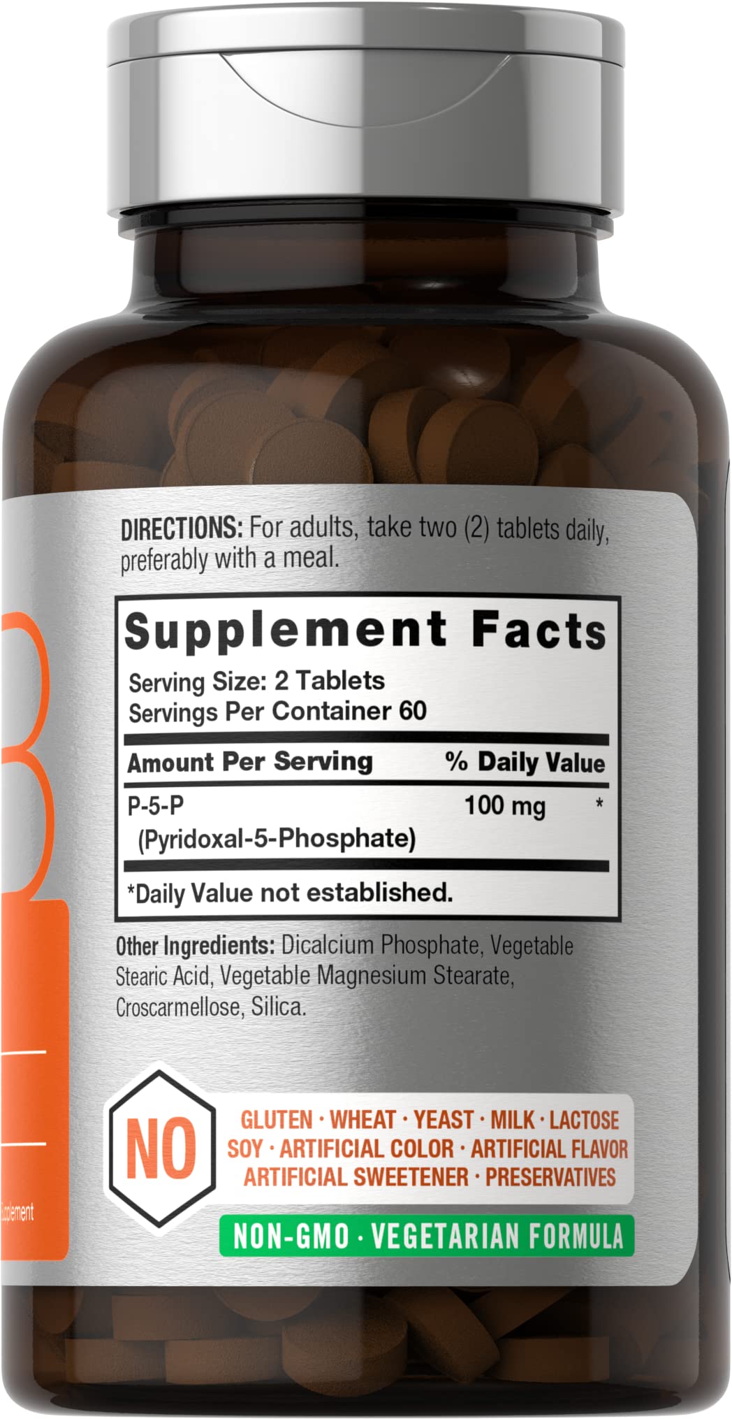 P-5-P Activated Vitamin B6 100mg | 120 Tablets | Vegetarian Supplement, Non-GMO Horbäach buy supplements canada