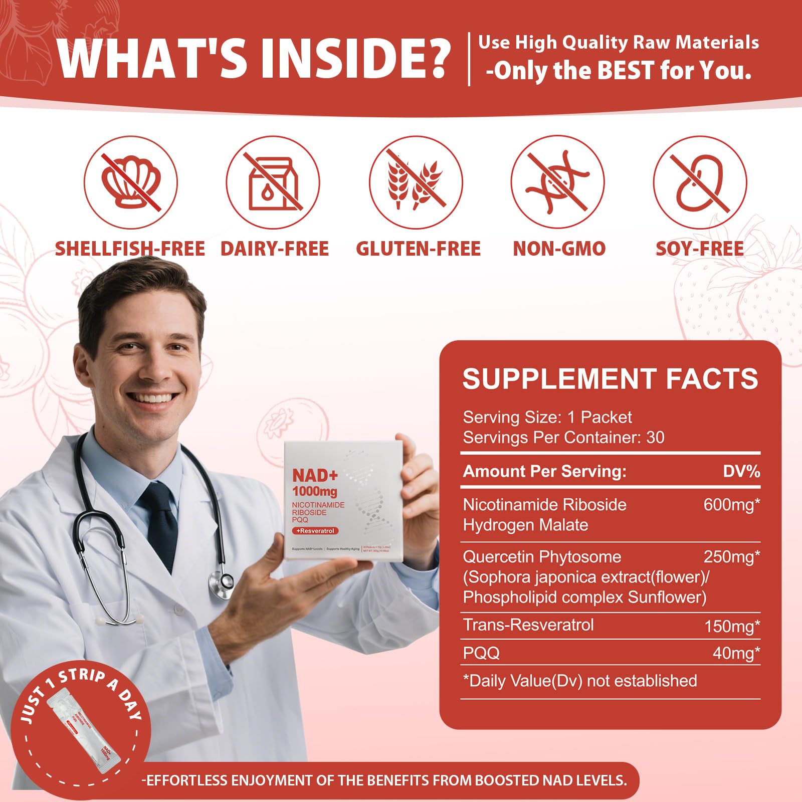 ZOROAHER 1000mg High-Potency NAD+ Liquid Supplement, Nicotinamide Riboside & Resveratrol with PQQ, Boosts Cellular Energy, Focus & Healthy Aging - 1 Pc ZOROAHER buy supplements canada