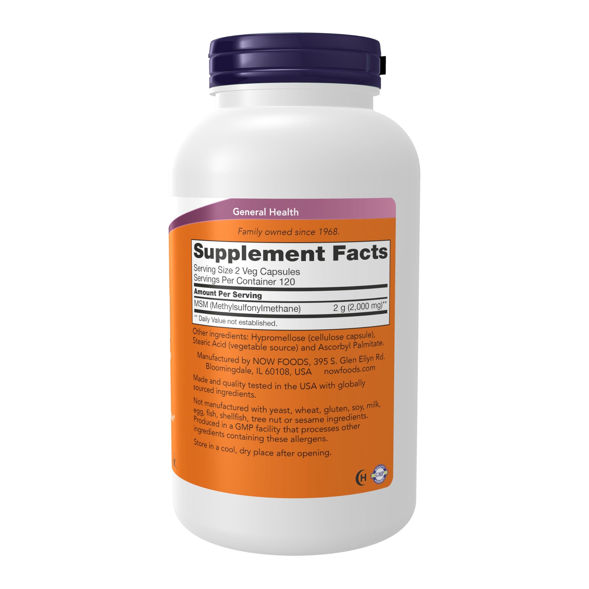 NOW Supplements, MSM (Methylsulfonylmethane) 1,000 mg, Joint Health*, 240 Veg Capsules NOW Foods buy supplements canada