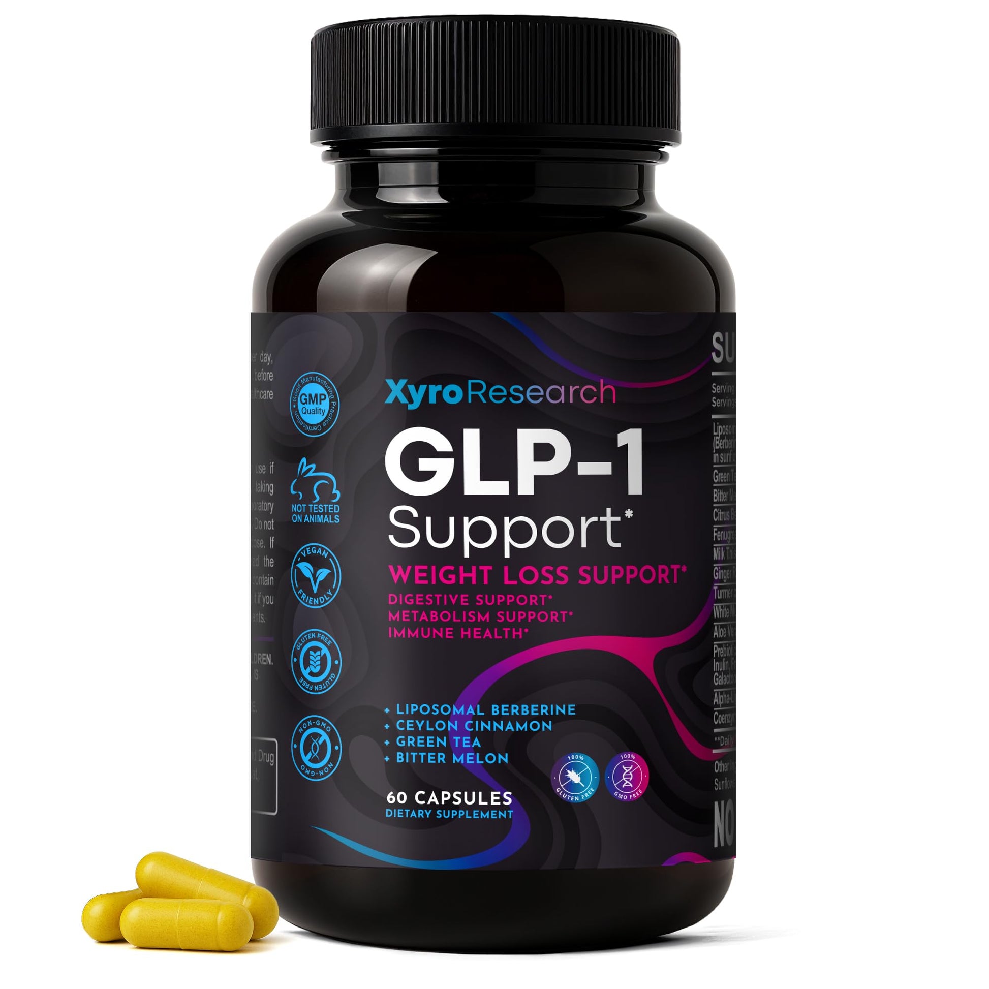 Xyro Research GLP-1 Support Weight Loss Supplement - Appetite Suppressant & Metabolism Booster to Support Natural Hunger Control Curb Cravings Burn Fat & Gut Wellness Xyro Research buy supplements canada