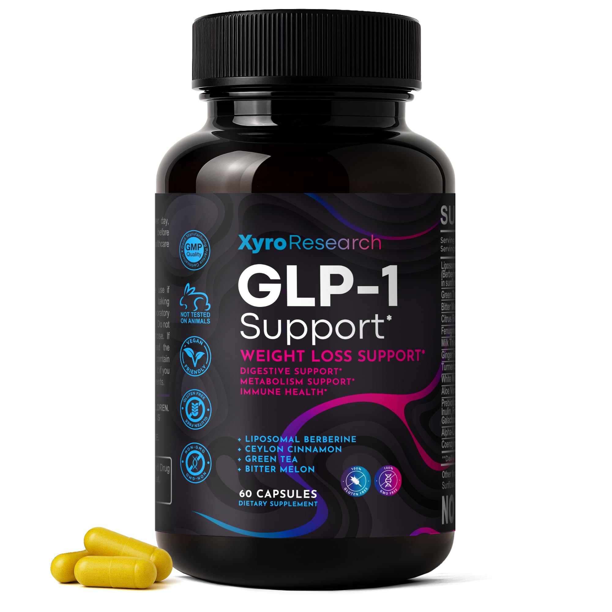 Xyro Research GLP-1 Support Weight Loss Supplement - Appetite Suppressant & Metabolism Booster to Support Natural Hunger Control Curb Cravings Burn Fat & Gut Wellness Xyro Research buy supplements canada