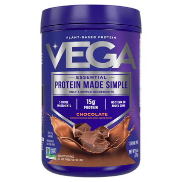 Vega Protein Made Simple - 15g Plant-Based Pea Protein, Chocolate, 10 Servings, Stevia Free, No Artificial Sweeteners or Gums, Non-GMO, Gluten Free, Dairy Free, 9.6oz (Packaging May Vary) Vega buy supplements canada