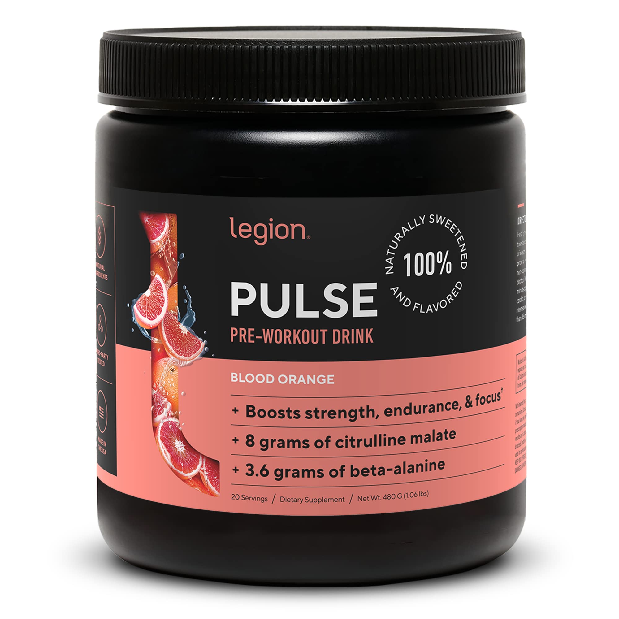 LEGION Pulse Pre Workout Supplement - All Natural Nitric Oxide Preworkout Drink LEGION buy supplements canada