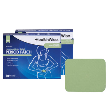 HealthWise Menstrual Pain Relief Bundle | Twenty 10% Menthol + Eucalyptus Period Patches | Generous XL Size Patch | Natural, Therapeutic Care at Home HealthWise buy supplements canada