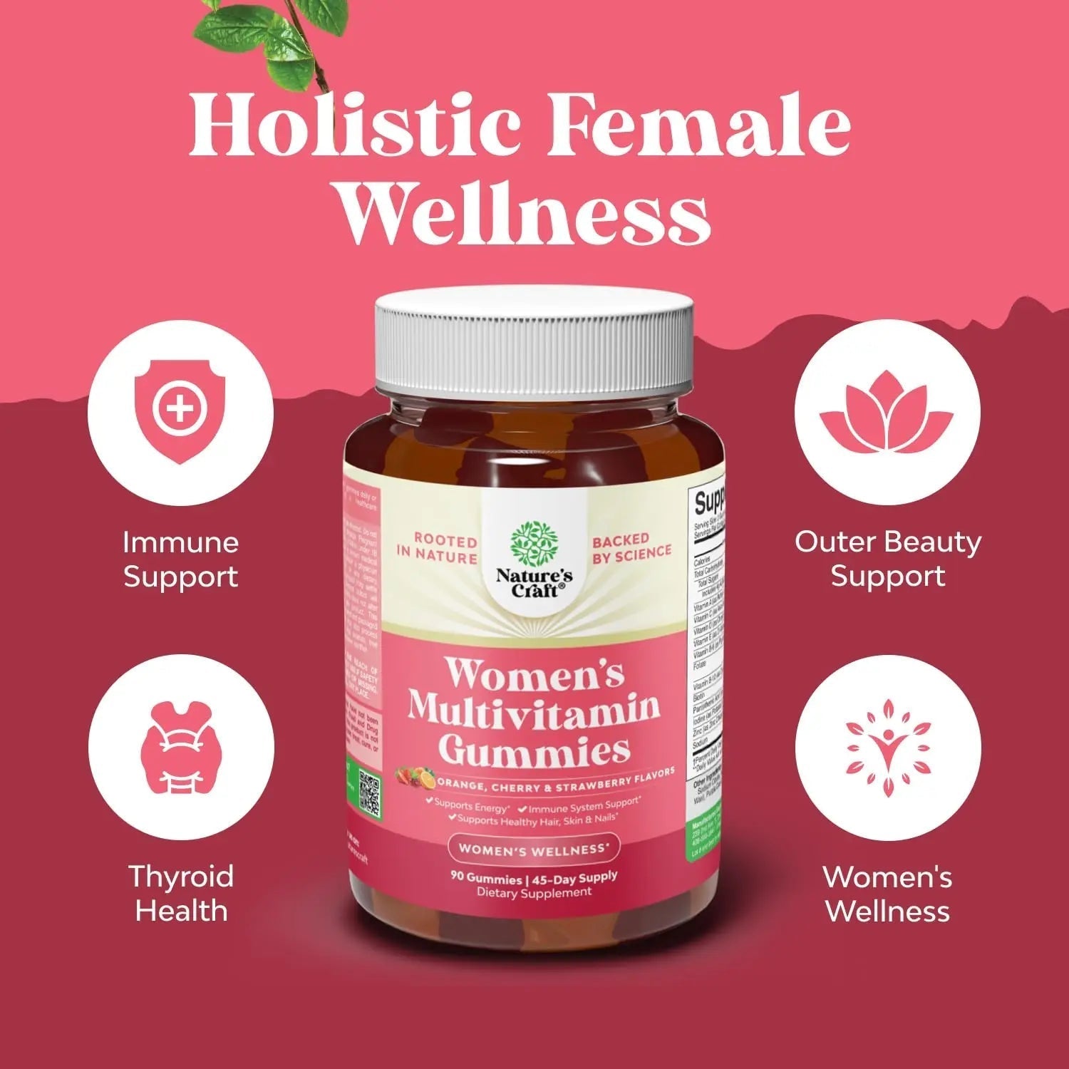 Delicious Daily Multivitamin for Women Gummies - Women's Multivitamin Gummies for Adults Energy and Immunity Natures Craft buy supplements canada