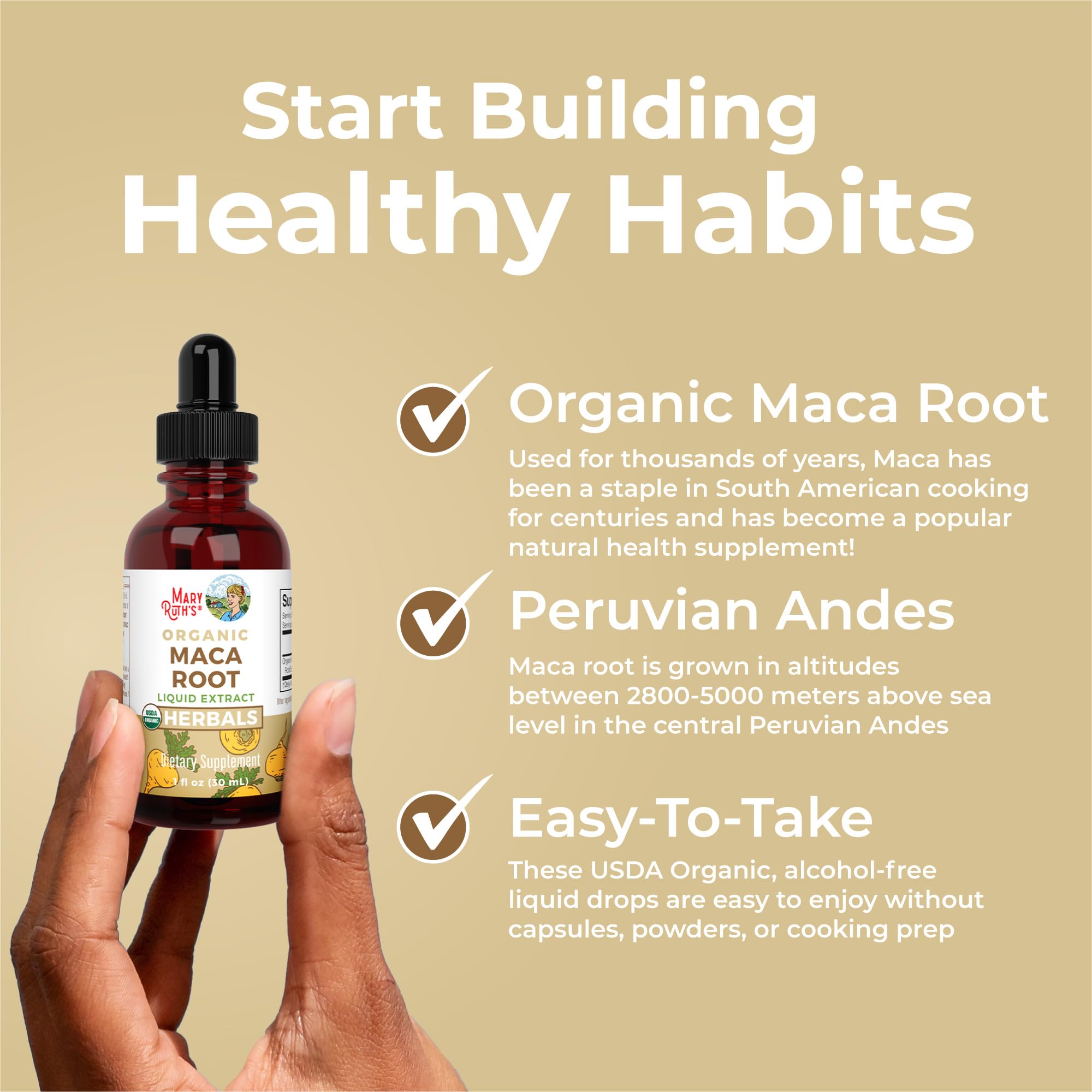 MaryRuth’s USDA Organic Maca Root Liquid Drops | Vegan | Non-GMO | Gluten Free | Alcohol Free | 1 Fl Oz MARYRUTH'S buy supplements canada