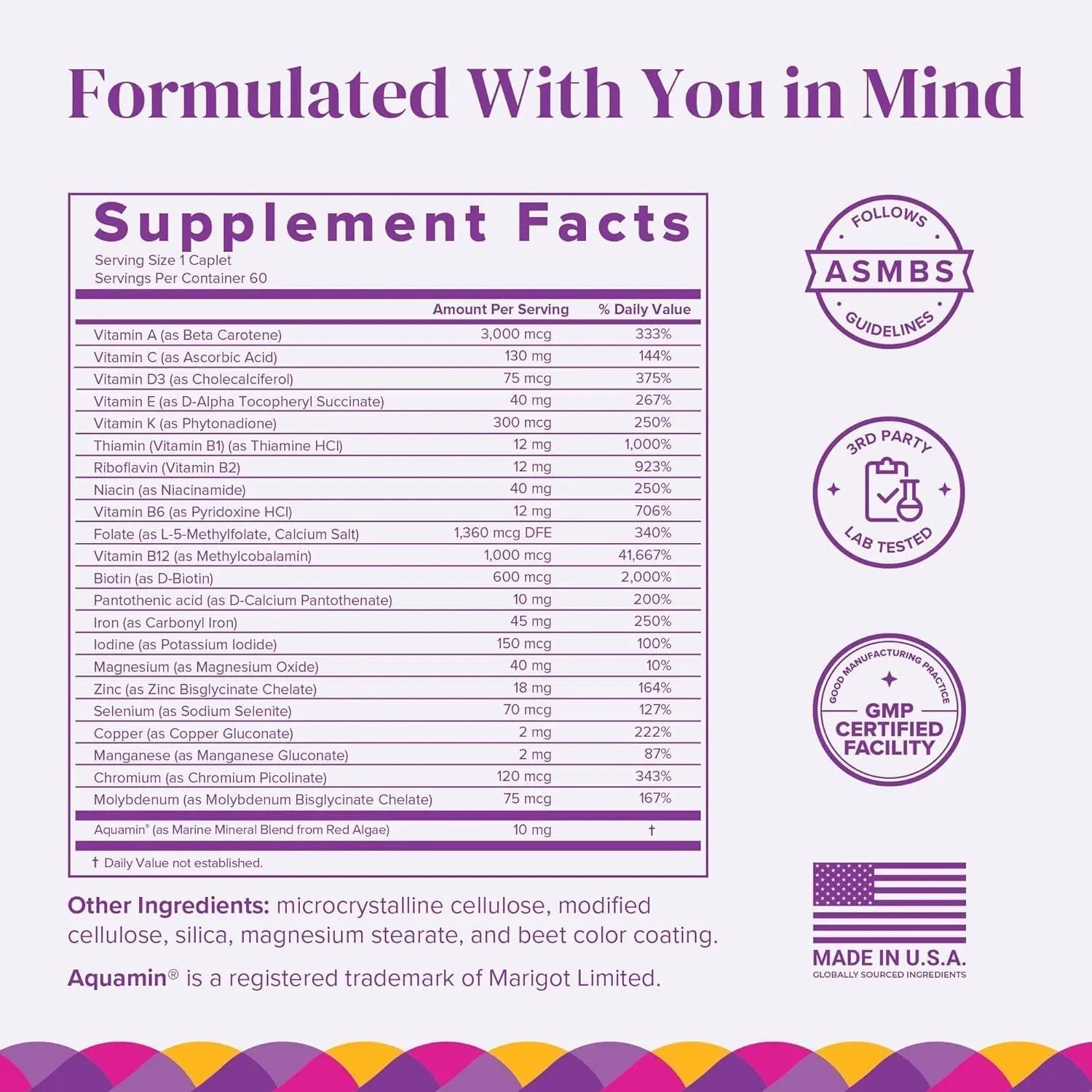 BariMelts Once Daily Bariatric Multivitamin with Iron, 60 Easy-Swallow Caplets (2-Month Supply), Multivitamin for Women, Multimineral Complex BariMelts buy supplements canada