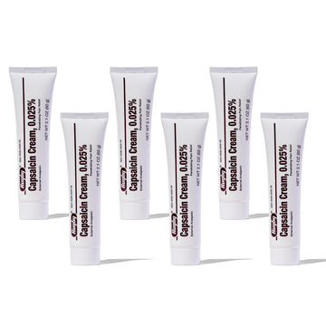 Rugby Capsaicin 0.025% Cream for Penetrating Pain Relief - 2.1 Oz (60g) (6 Pack) RUGBY LABORATORIES buy supplements canada