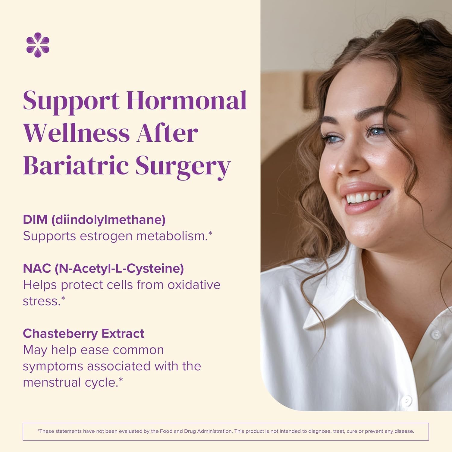 BariMelts Hormonal Balance+ for GLP-1 Users and Bariatric Patients - DIM, NAC & Chasteberry Supports Hormone Balance for Women - 60 Smooth-Coated Caplets (1-Month Supply) BariMelts buy supplements canada