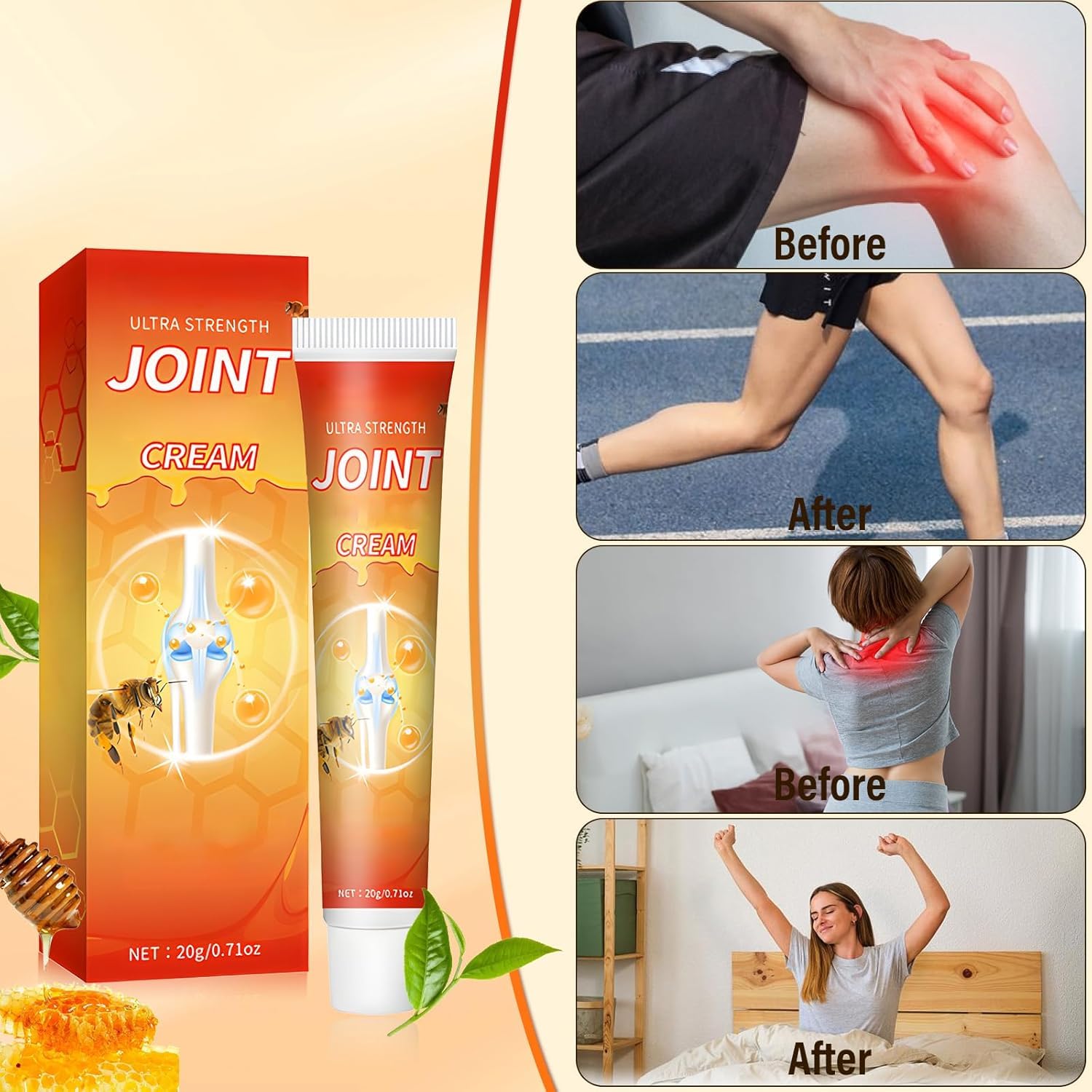 XiuFa 3PCS Joint Cream, Bee Venom Joint Repair Cream, for Back, Neck, Feet, Shoulder XiuFa buy supplements canada