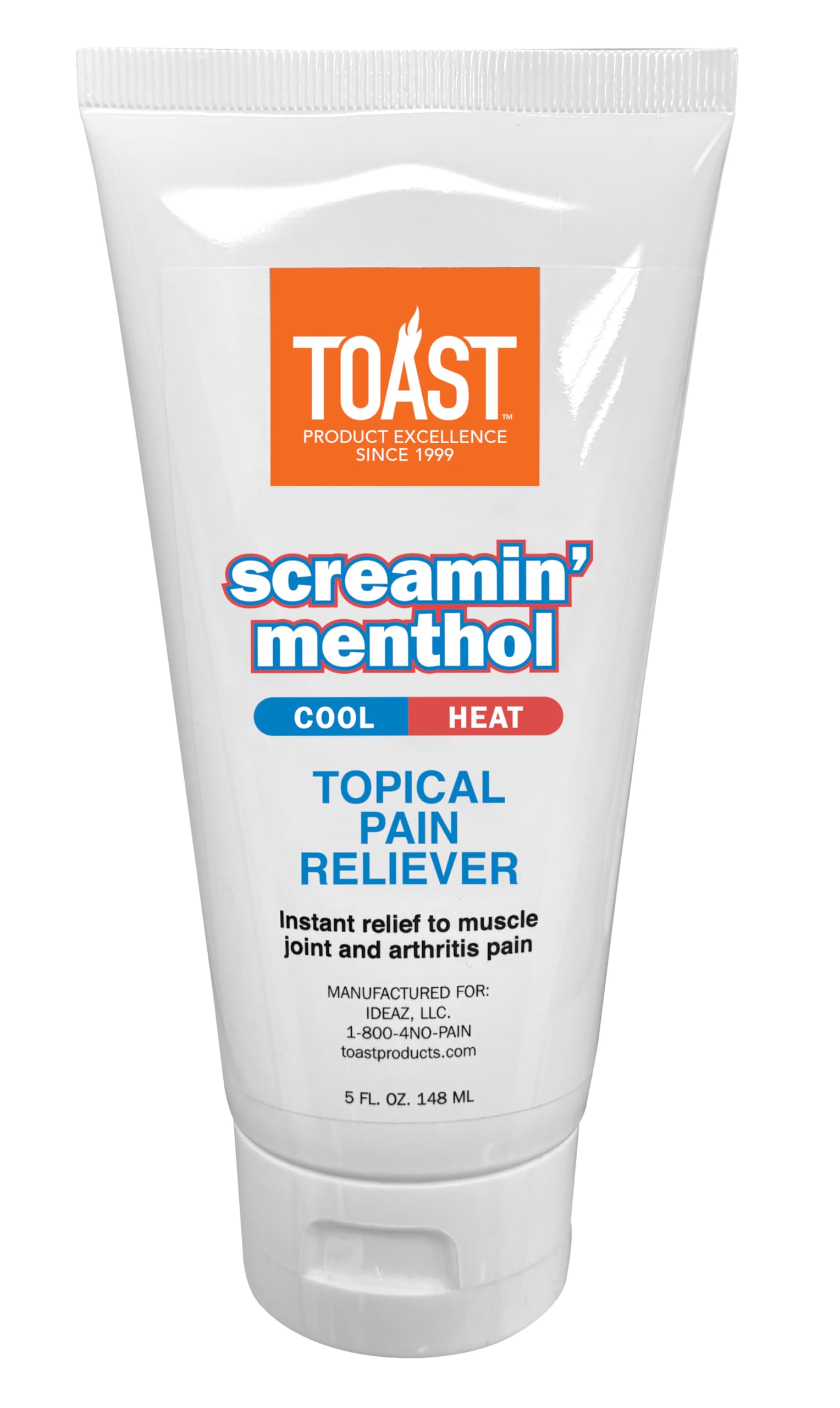 Toast Screamin Menthol Cool Heat Topical Pain Relief Cream for Muscles and Joints - 5 Ounces Toast buy supplements canada