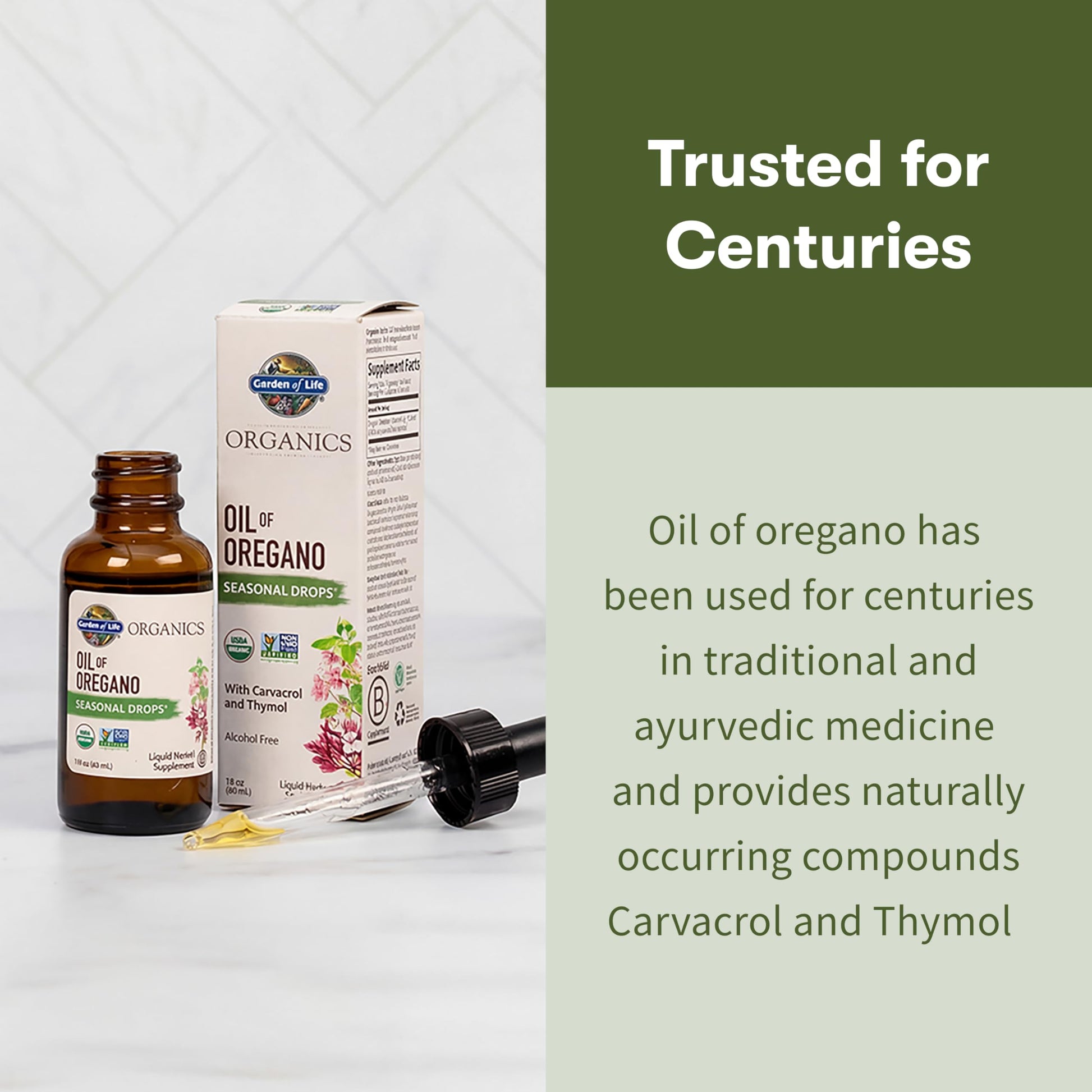 Garden of Life Organics Oil of Oregano Seasonal Drops 1fl oz (30 mL) Liquid, Concentrated Plant Based Immune Support - Alcohol-Free, Organic, Non-GMO Garden of Life buy supplements canada