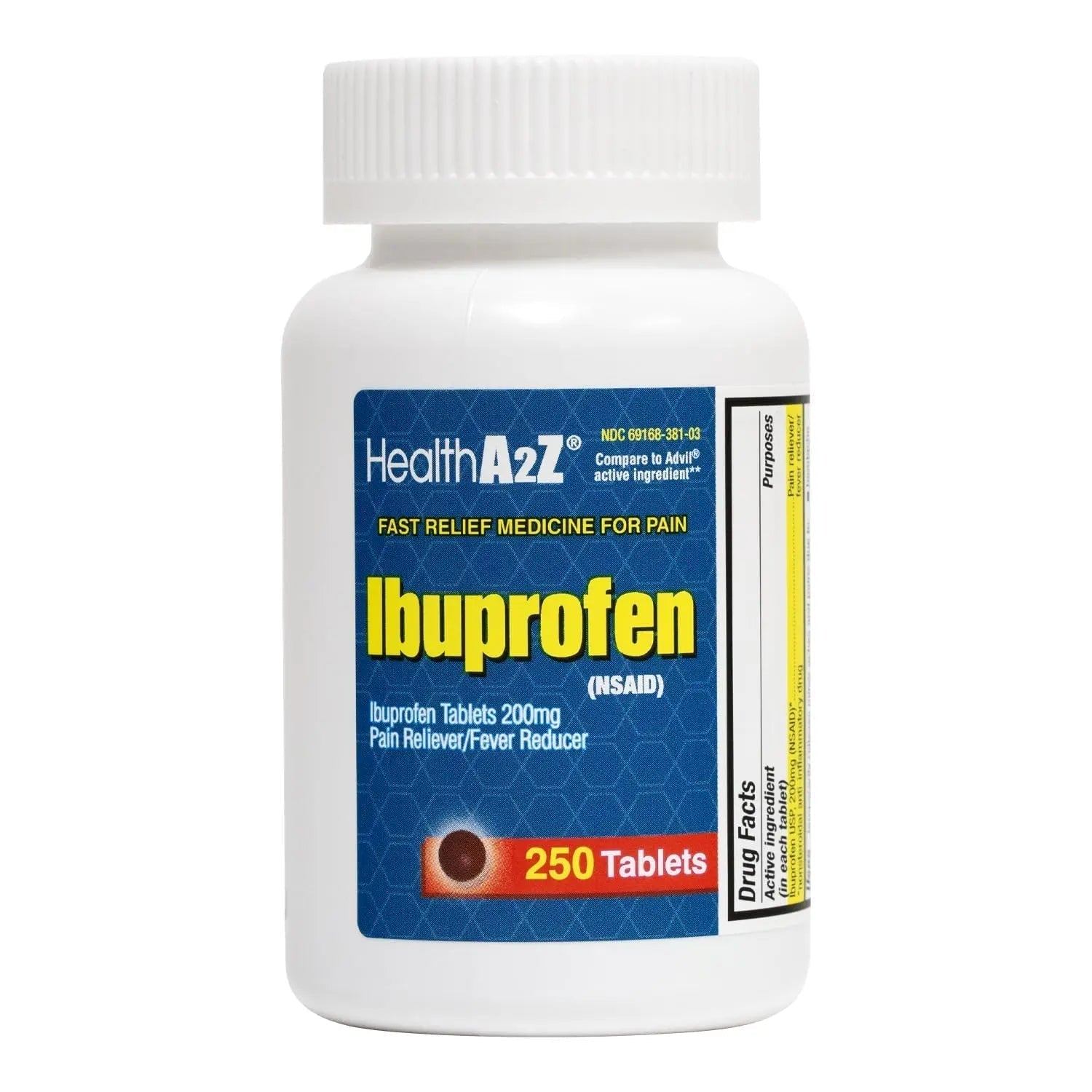 HealthA2Z Ibuprofen 200mg Tablets | Pain Reliever & Fever Reducer | 750 Total Tablets (250 Counts + 500 Counts) | Pain Relief for Headache, Muscle Pain, Joint Pain & Inflammation HealthA2Z buy supplements canada