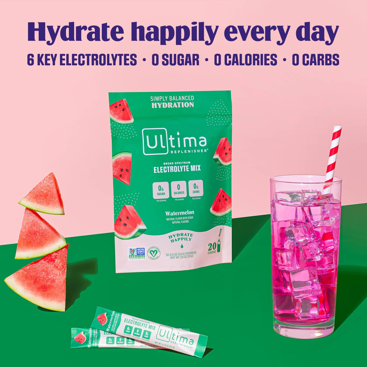 Ultima Replenisher Daily Electrolyte Drink Mix – Watermelon, 20 Stickpacks Ultima Replenisher buy supplements canada