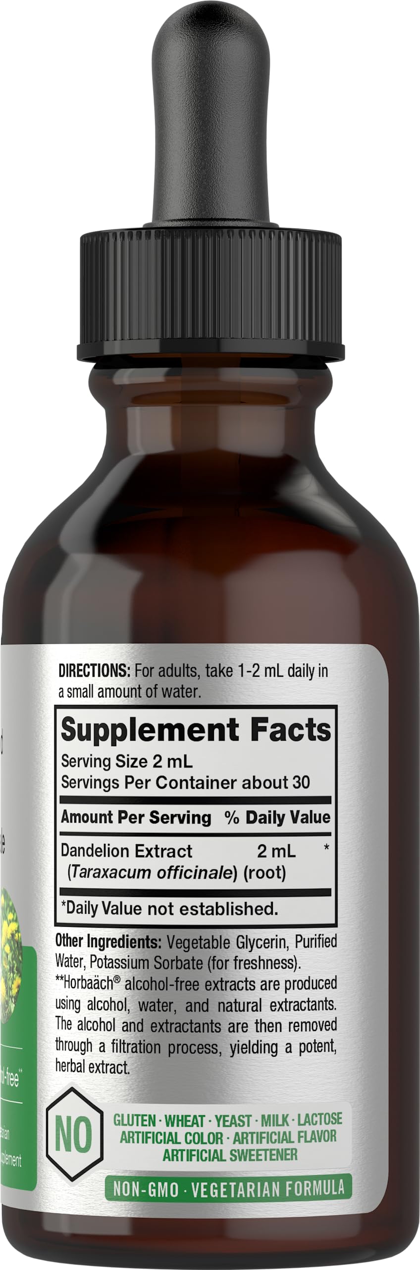 Dandelion Root Extract | 2 fl oz | Super Concentrated | Alcohol Free Liquid Tincture Horbäach buy supplements canada