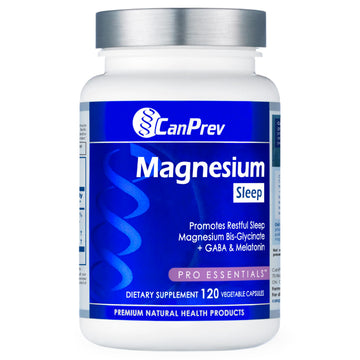 CanPrev Magnesium Bisglycinate Chelated + GABA & Melatonin, 120 Veg Caps, 120-Day Supply, Support Restful Night, Muscle Function, Promote Relaxation & Balanced Sleep-Wake Cycle, Vegan, No GMO & Gluten CanPrev buy supplements canada
