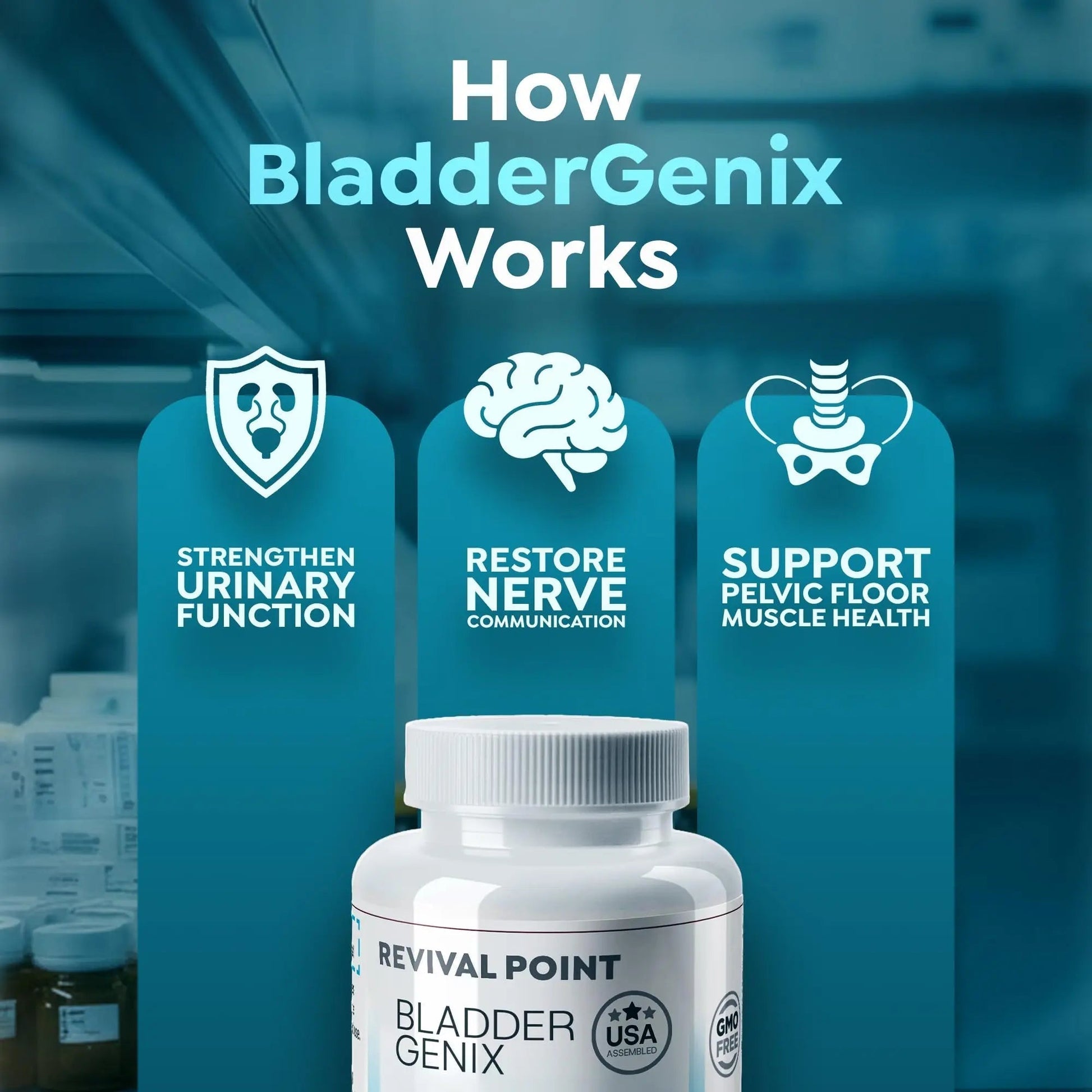 Bladdergenix Bladder Control Supplement for Women and Men – Natural Urinary Urgency & Frequency Support – Crataeva Nurvala & Lindera Aggregata Herbal Blend for Bladder Health – 56 Capsules Revival Point buy supplements canada