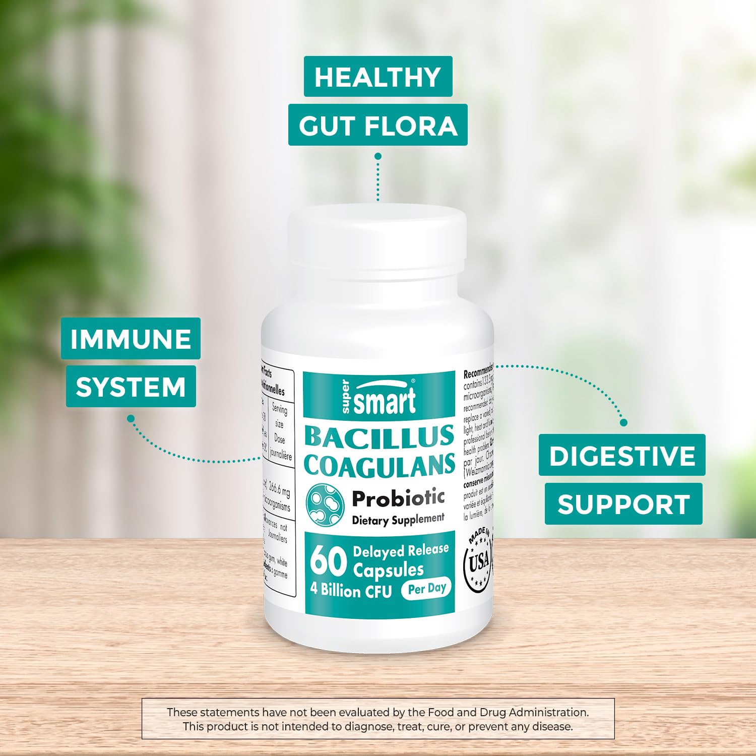Supersmart - Bacillus Coagulans Probiotic 4 Billion CFU per Day (High Absorption) Supersmart buy supplements canada