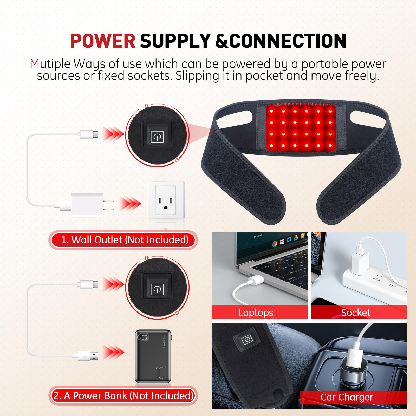 Rikimxin Red Light Therapy for Neck, 660nm Red Light and 850nm Near Infrared Light Therapy Pad Rikimxin buy supplements canada