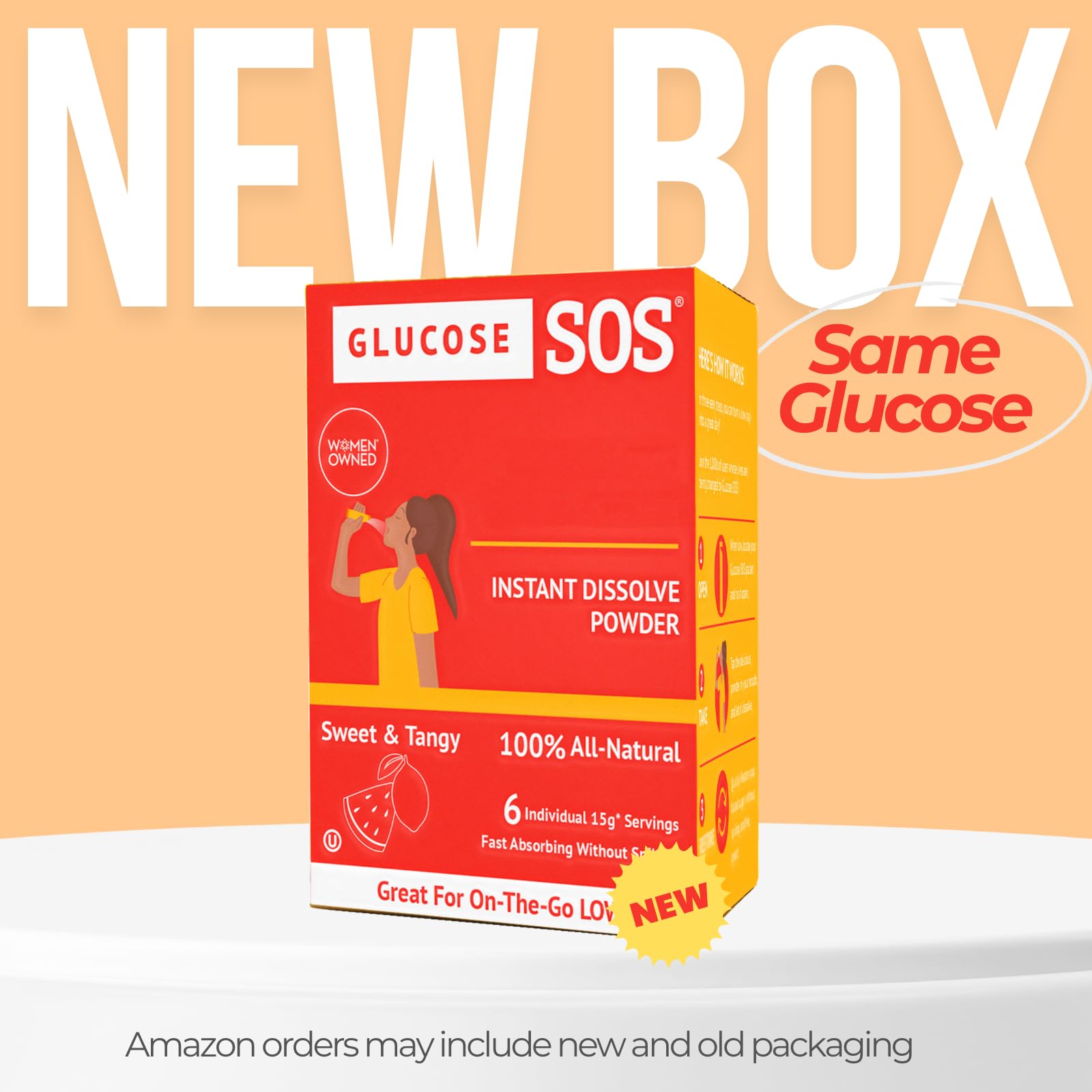Glucose SOS Glucose Powder Packets with Natural Dextrose, Fast-Absorption That Instantly Dissolves in Your Mouth with No Water Needed, Sweet & Tangy 12 Servings Glucose SOS buy supplements canada