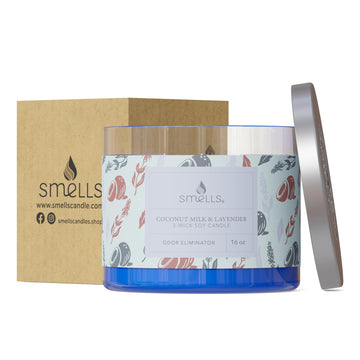 Smells - Odor Eliminator - Premium Soy Wax Jar Scented Candle 12oz. and 16oz. - 100% Cotton Single Wick SmellS buy supplements canada