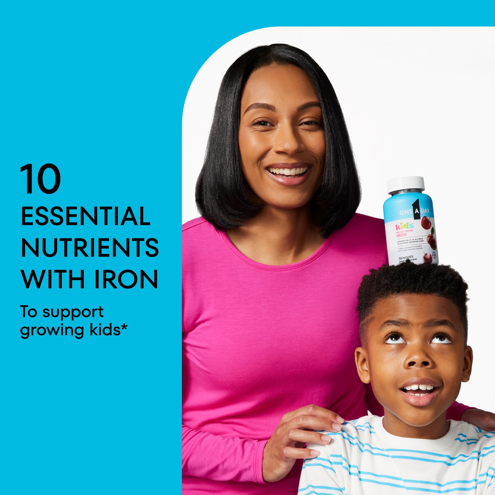 One A Day Kids Multivitamin with Iron Gummy, Vitamin D, Vitamin C, E, Zinc for Immune Support, Gummy Vitamins, Kids Multivitamin Gummies with Iron ONE A DAY buy supplements canada