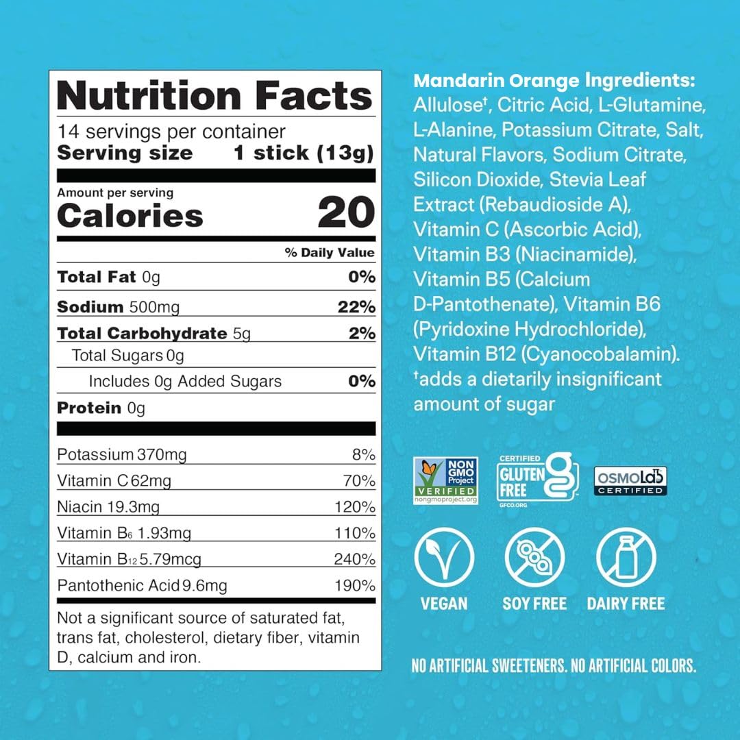 Liquid I.V.® Hydration Multiplier Sugar Free - Mandarin Orange | Electrolyte Powder Drink Mix | 1 Pack (14 Servings) Liquid I.V. buy supplements canada